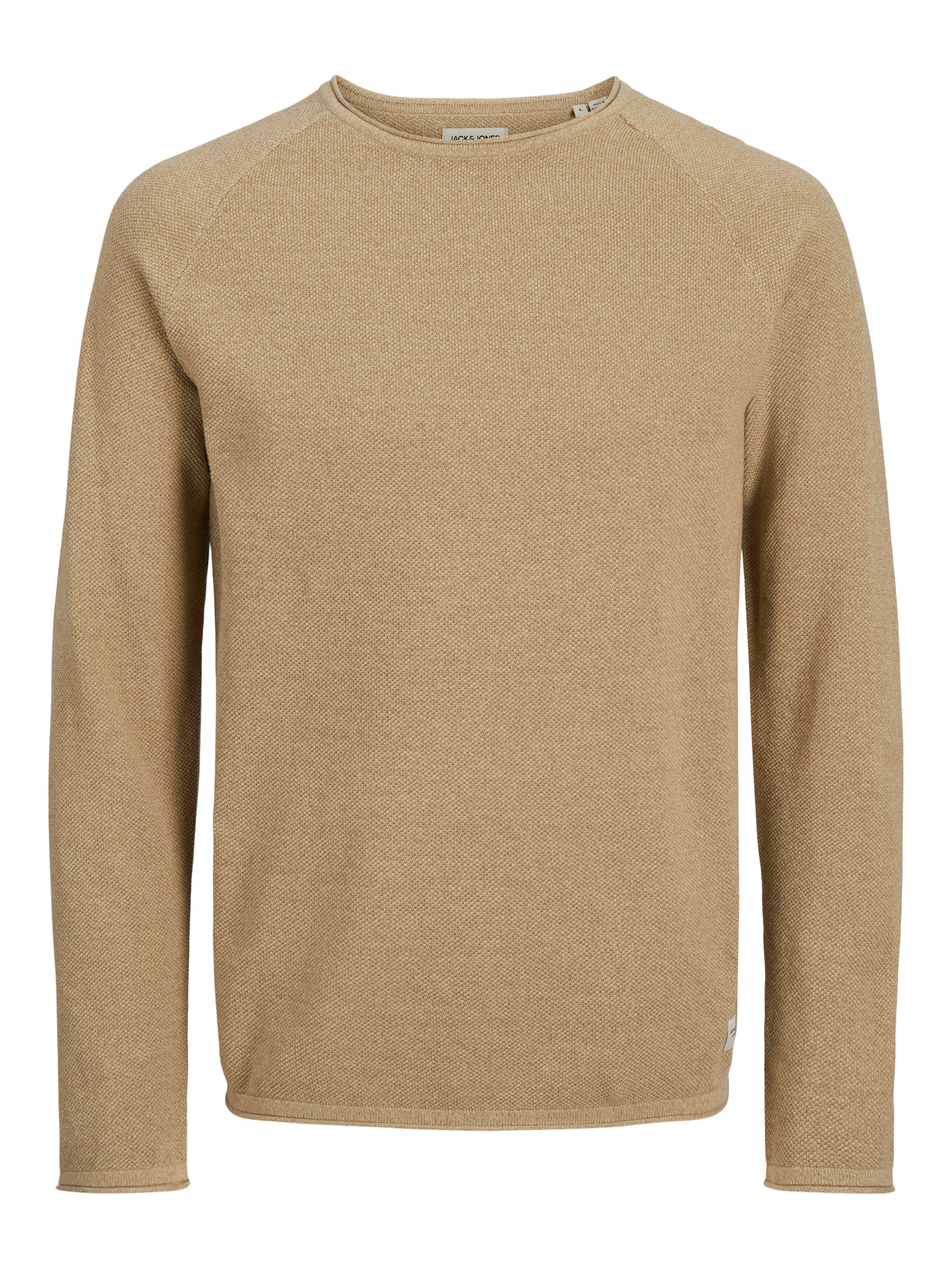 Jack & Jones Rundhalspullover »JJEHILL KNIT CREW NECK NOOS«, aus Strukturstrick