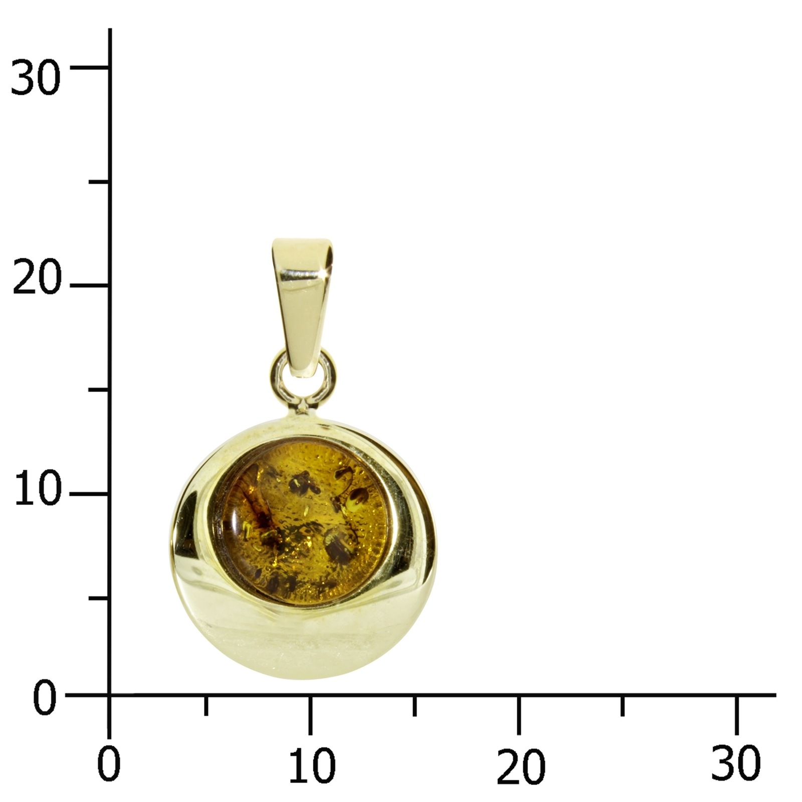 OSTSEE-SCHMUCK Kettenanhänger »- Alina 12 mm - Silber 925/000, vergoldet - Bernstein«