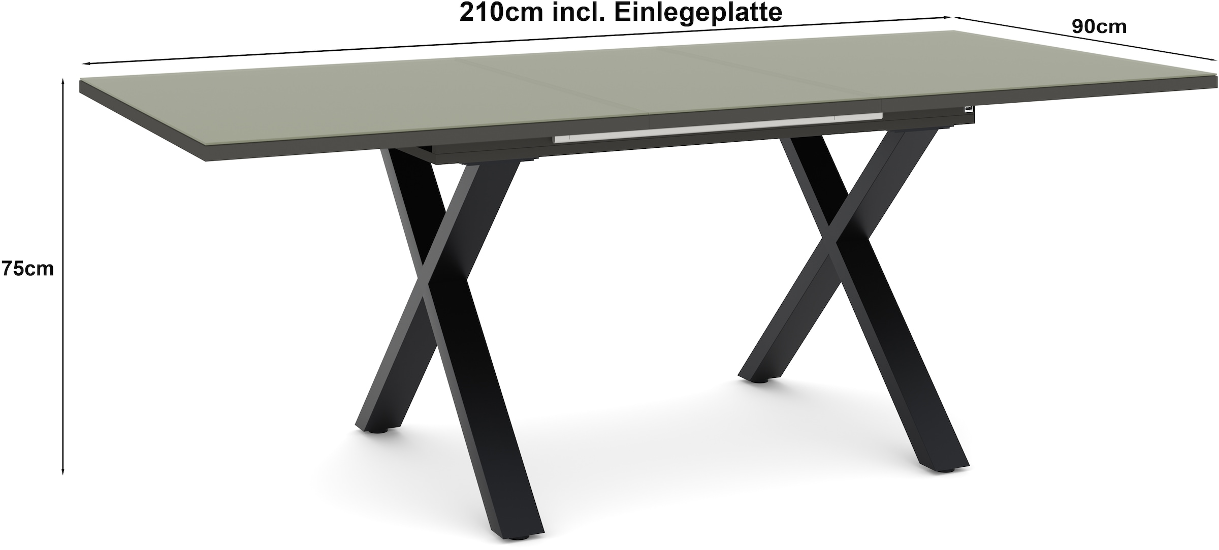 set one by Musterring Esstisch »Reno« 1 Stk. tlg. Mit Vierkantfuß, wählbaren Gestellen und Plattenfarben