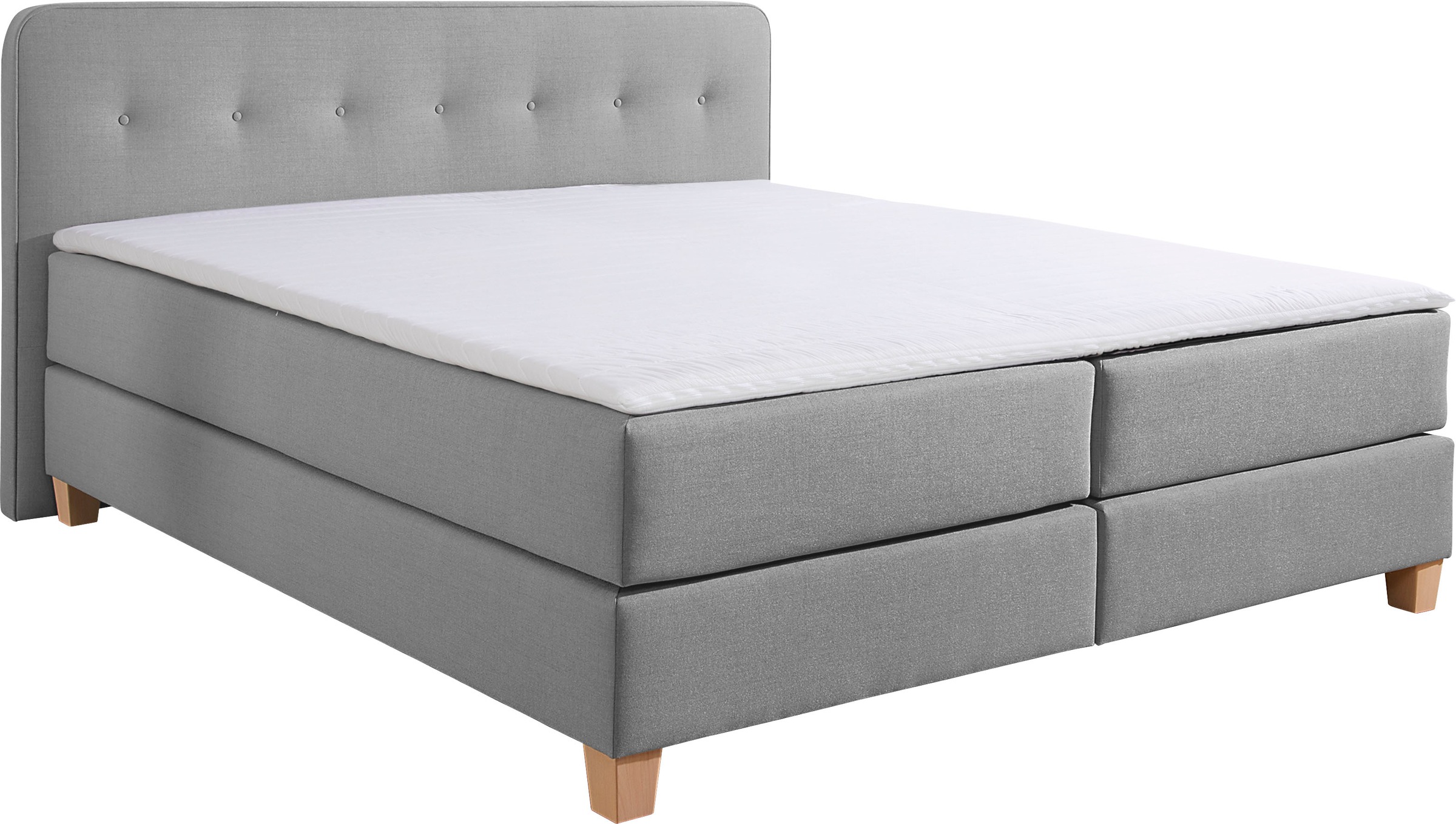 Home affaire Boxspringbett »Fargo«, inkl. Topper, in 3 Matratzenarten, in Samt- oder Strukturstoff