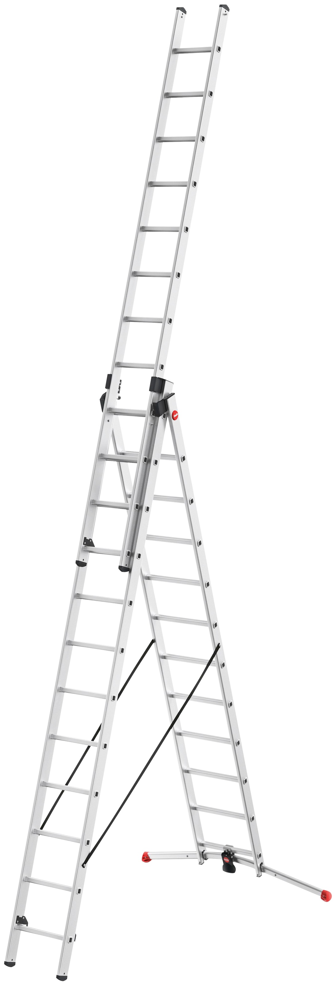 Hailo Anlegeleiter »S100 ProfiLOT«, Aluminium Kombileiter 3-teilig, 3x12-sprossig