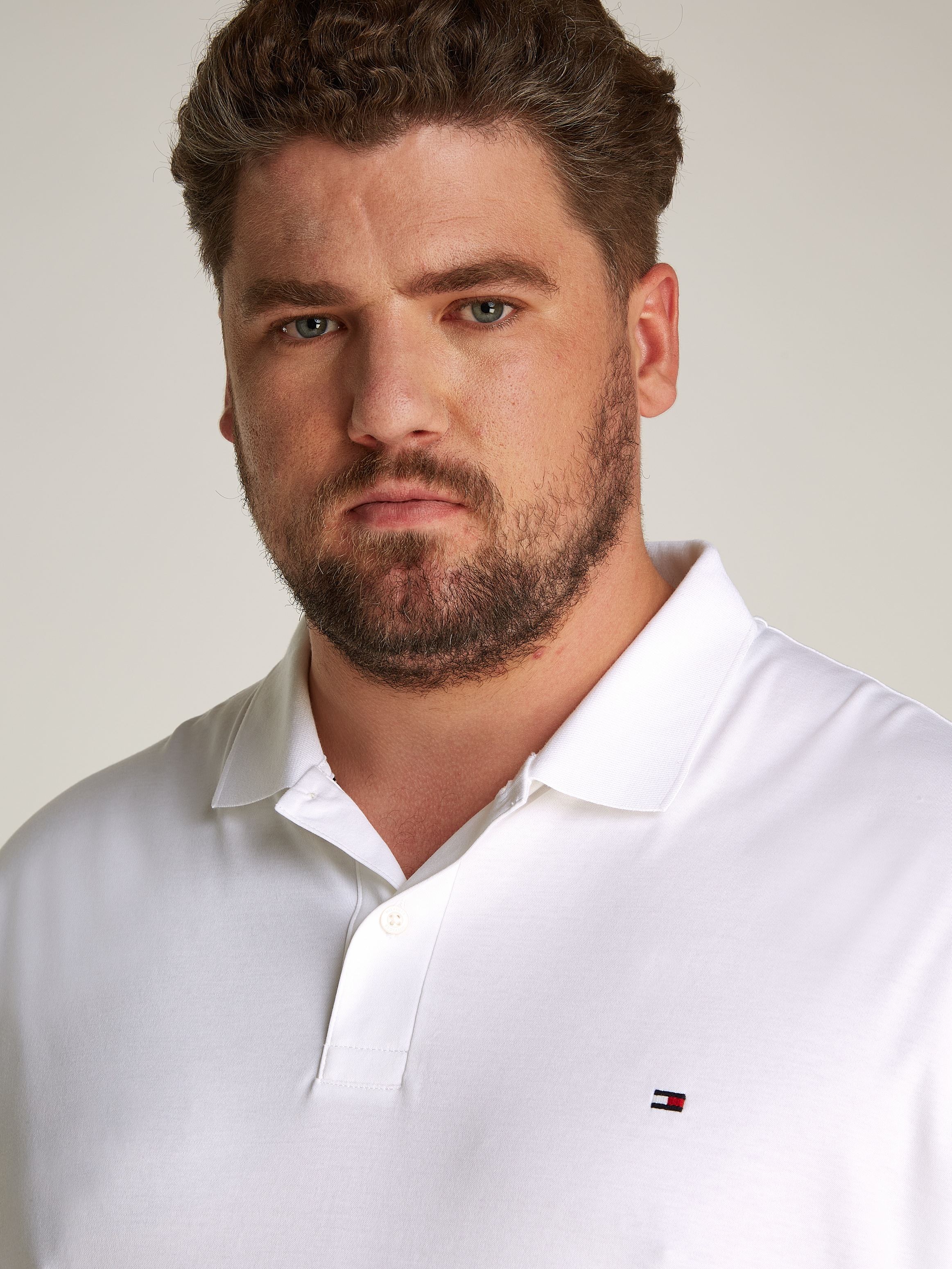 Tommy Hilfiger Big & Tall Poloshirt »BT-LIQUID COTTON ESSENTIAL POL-B«, in Großen Größen, Logostickerei