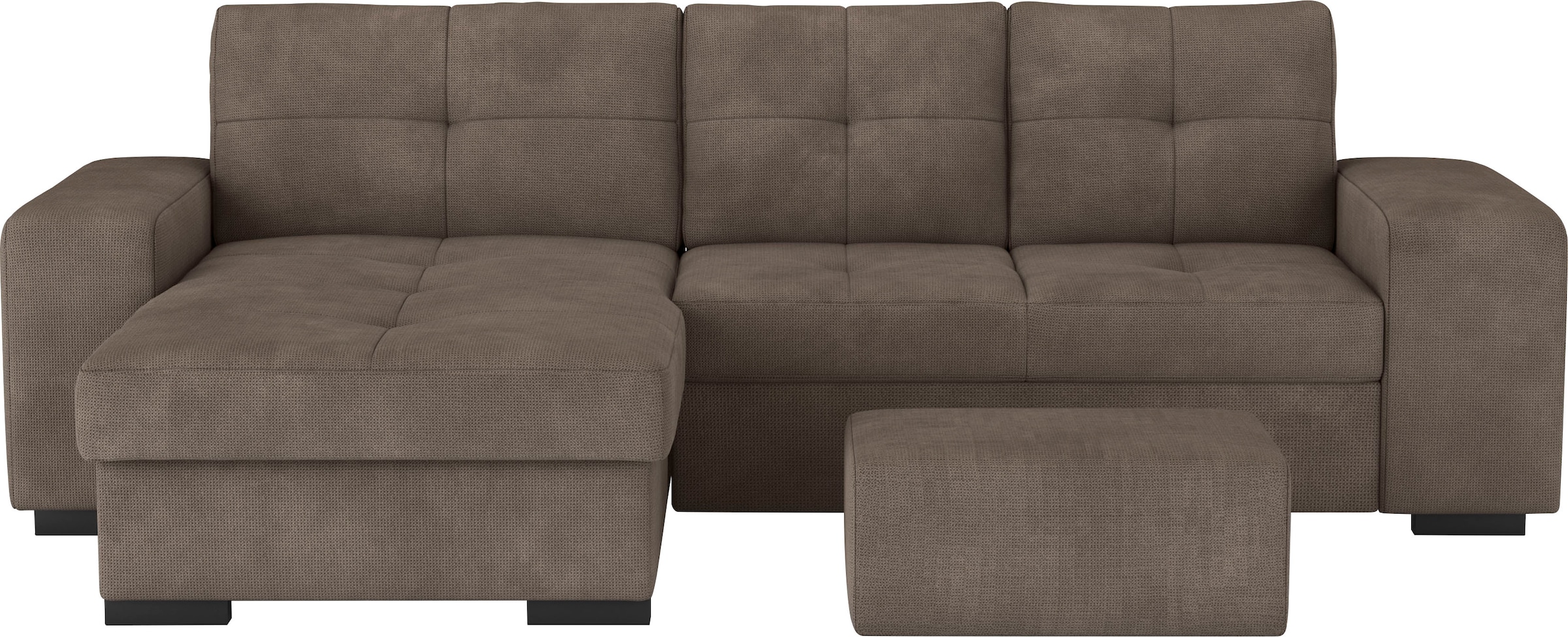 COTTA Ecksofa »Mattina L-Form«, mit Hocker, wahlweise mit Bettfunktion & Bettkasten