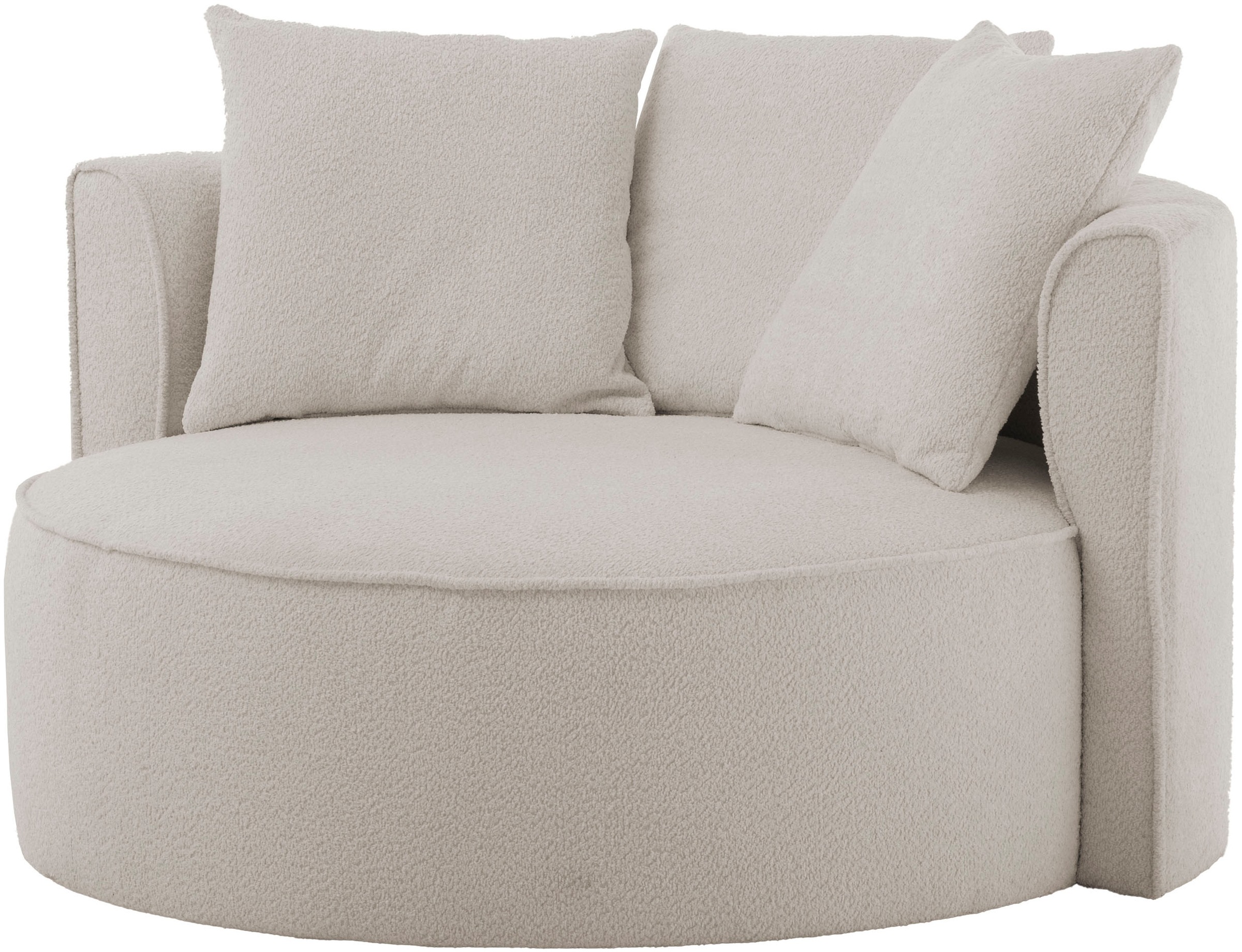 LeGer Home by Lena Gercke XXL-Sessel »Isalie, Lesesessel, Loveseat, inklusive Zierkissen«, extra große Sitzfläche, optional mit Hocker, Cord, Samt, Bouclé