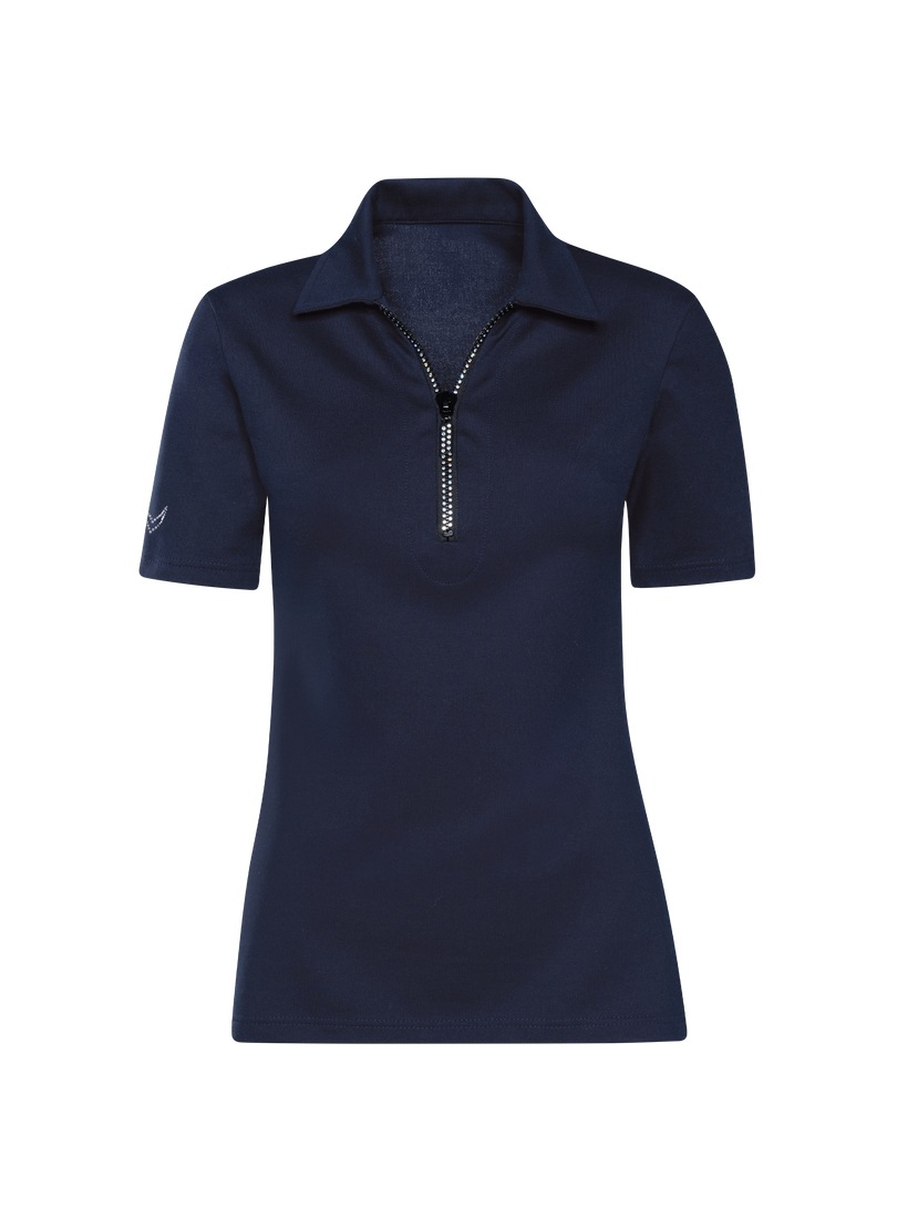 Trigema Poloshirt »TRIGEMA Slim Fit Poloshirt mit Kristallsteinen«