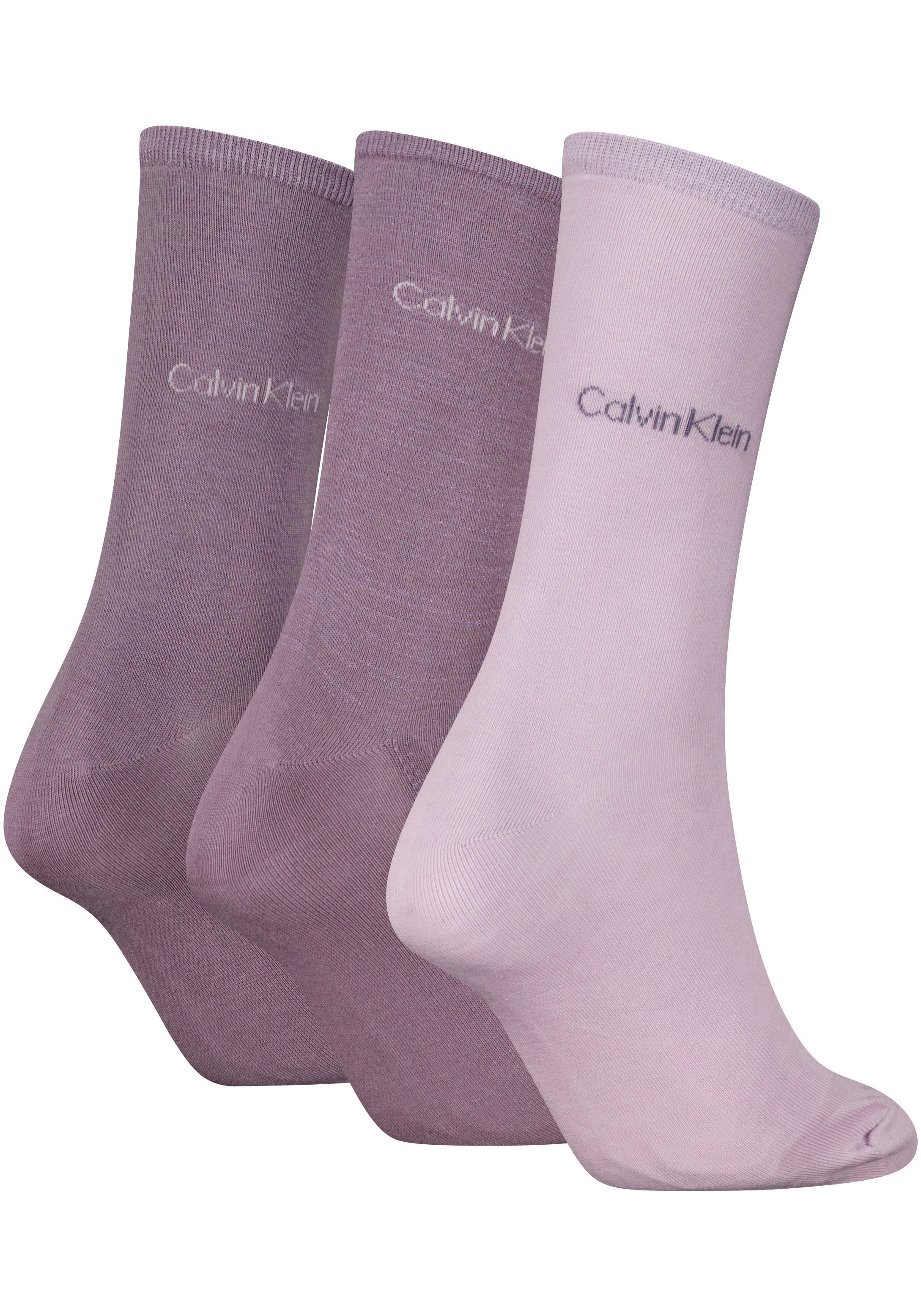 Calvin Klein Socken, (3 Paar), mit Markenstickerei