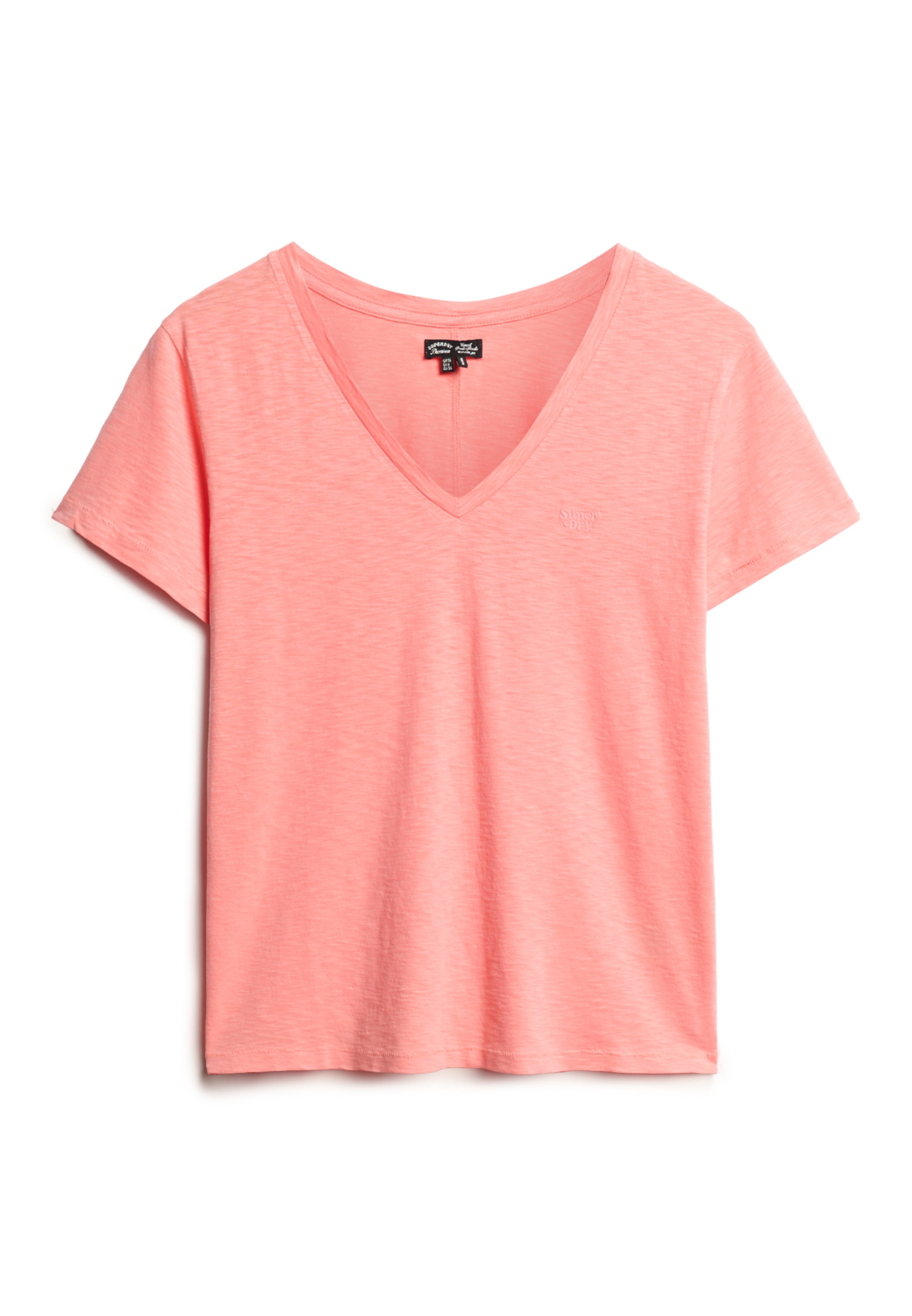 Superdry V-Shirt »STUDIOS SLUB EMB VEE TEE«, strukturiertes T-Shirt mit V-Ausschnitt und Stickerei