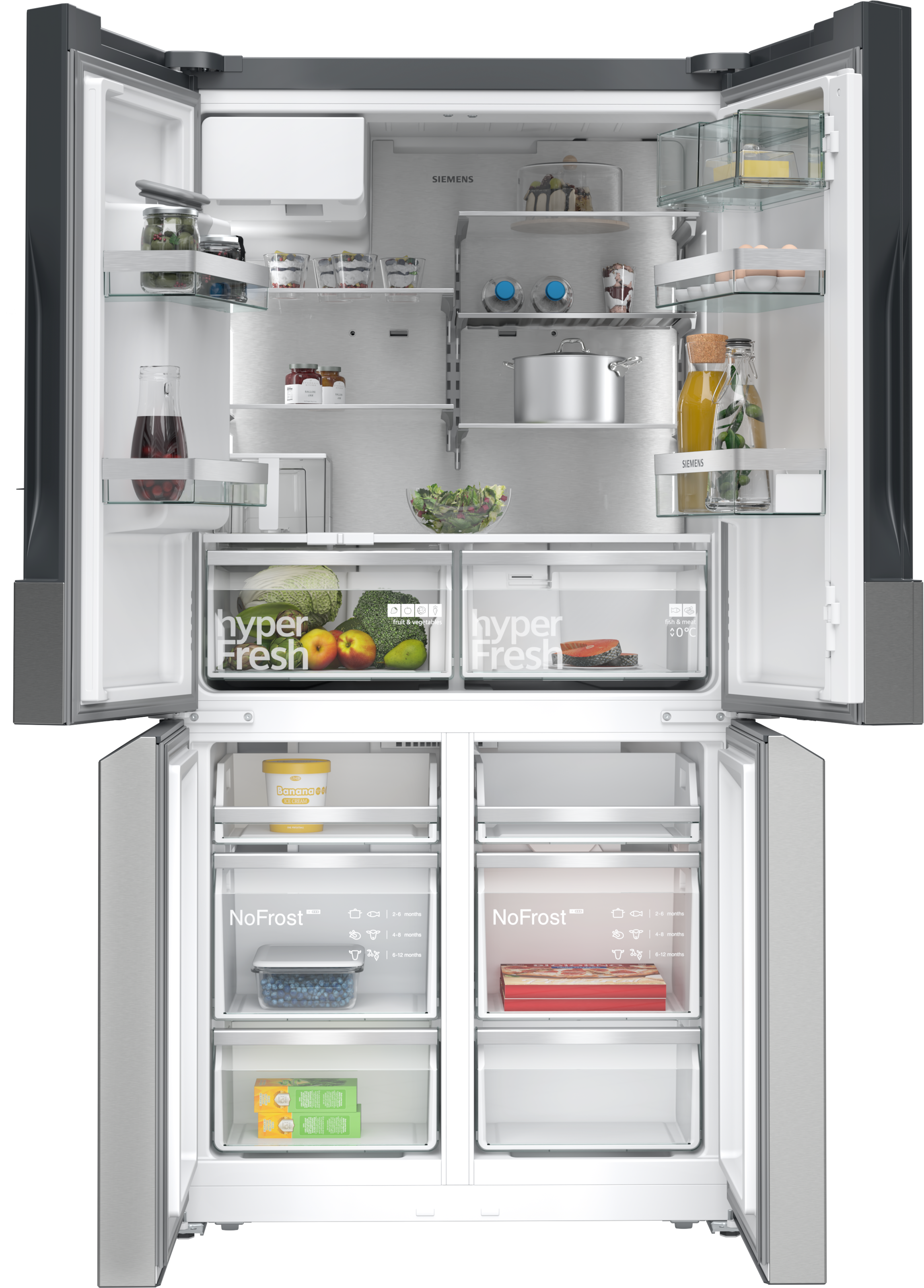 SIEMENS Multi Door iQ500 »KF96IAPEA« 183 cm hoch 90,5 cm breit