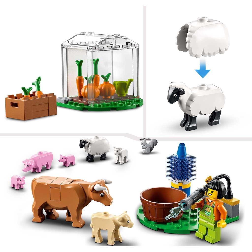 LEGO® Konstruktionsspielsteine »Bauernhof mit Tieren (60346), LEGO® City«, (230 St.)