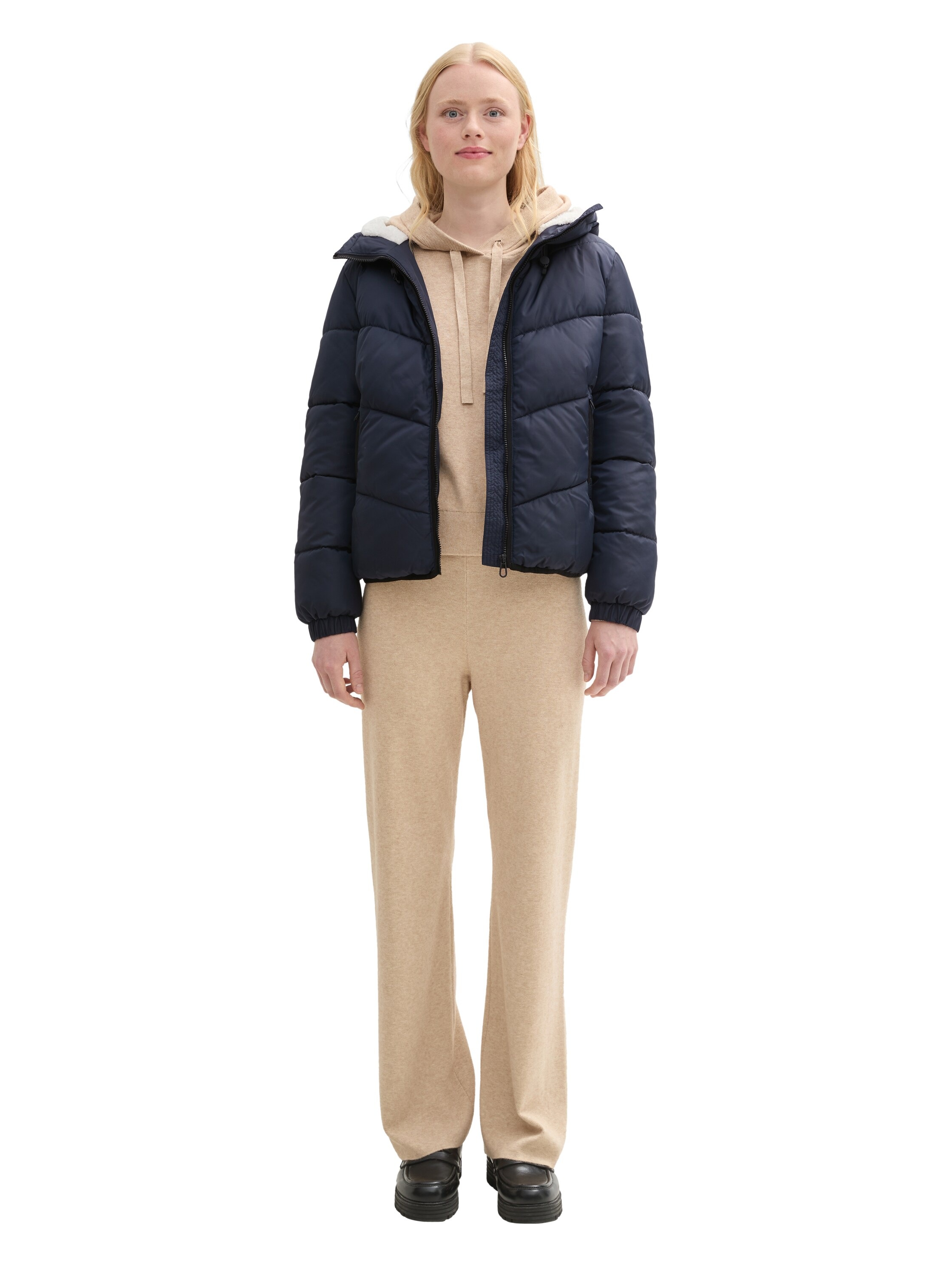 TOM TAILOR Denim Steppjacke, mit Kapuze, mit Kapuze