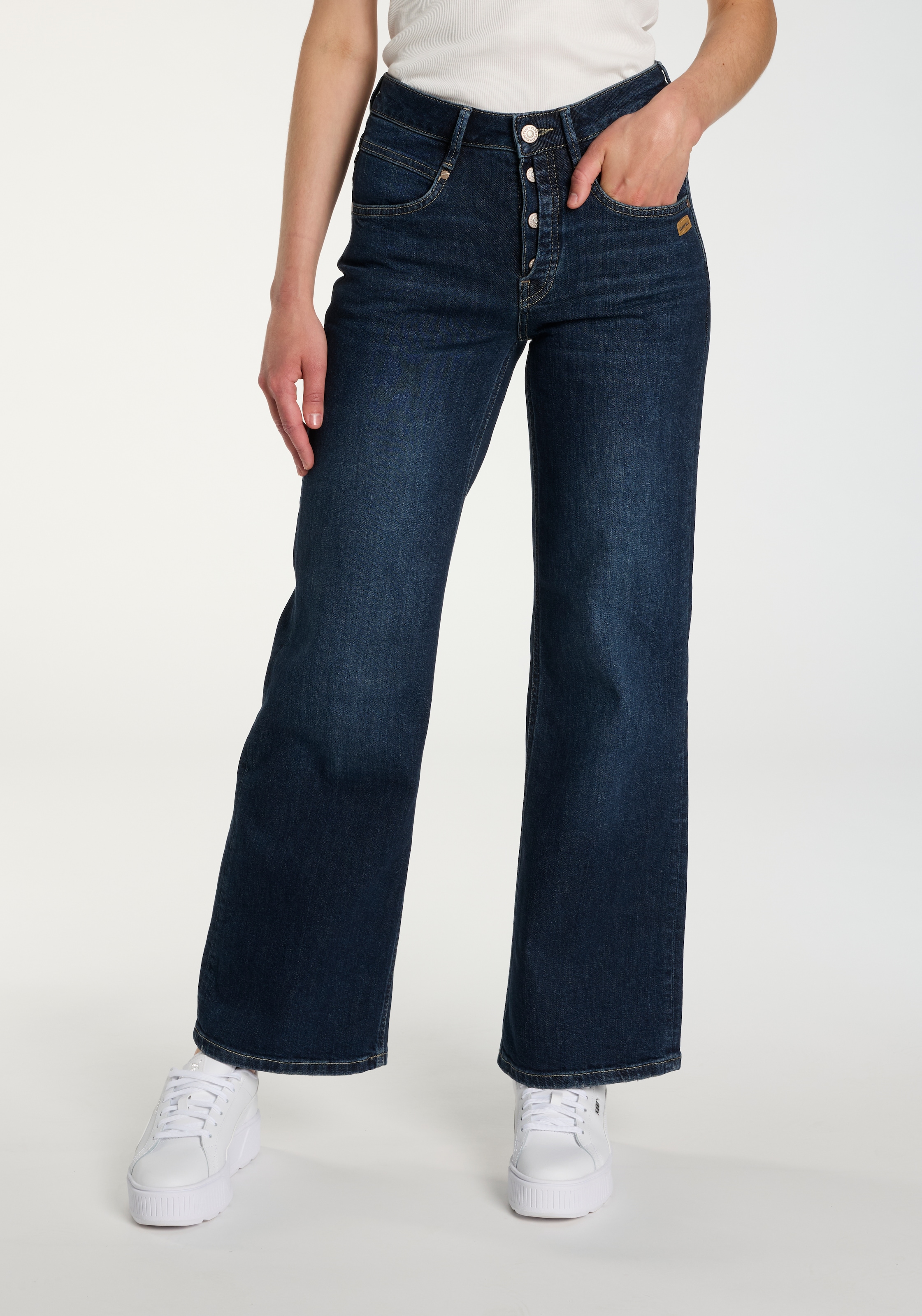 GANG Weite Jeans »94MEDINA WIDE«, mit Knopfverschluss