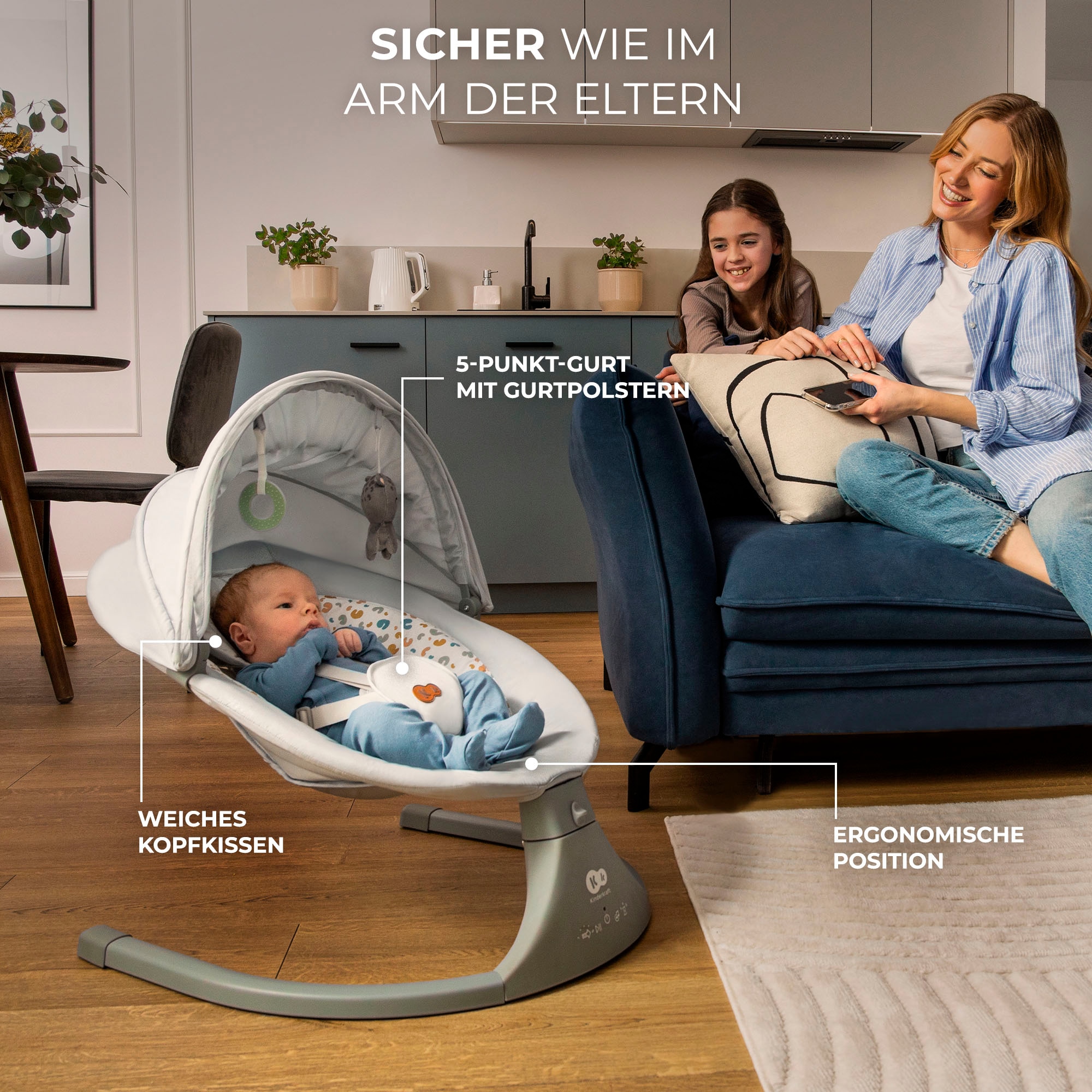 Kinderkraft Babywippe »LUMI 2« bis 9 kg