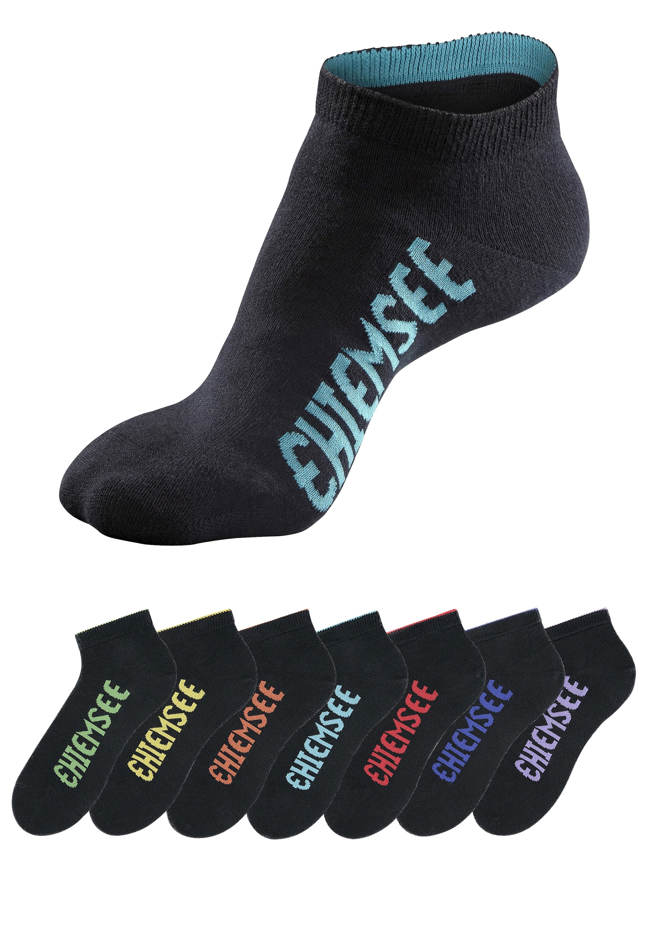 Chiemsee Sneakersocken, (Set, 7 mit ♕ farbigen Logos Paar), bei