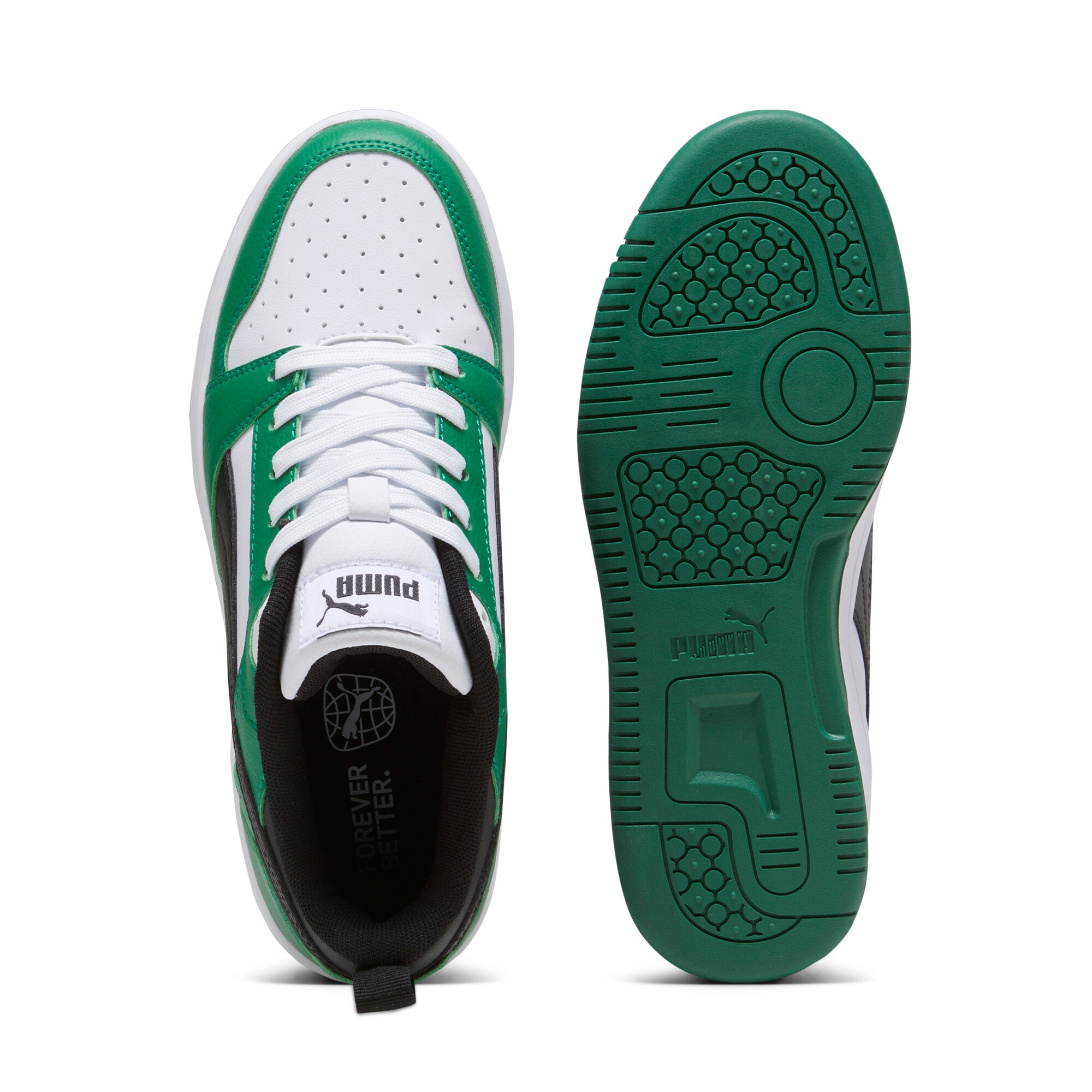 PUMA Sneaker »REBOUND V6 LO JR«  mit Schnürverschluss, dämpfendes Fußbett, aus Synthetik