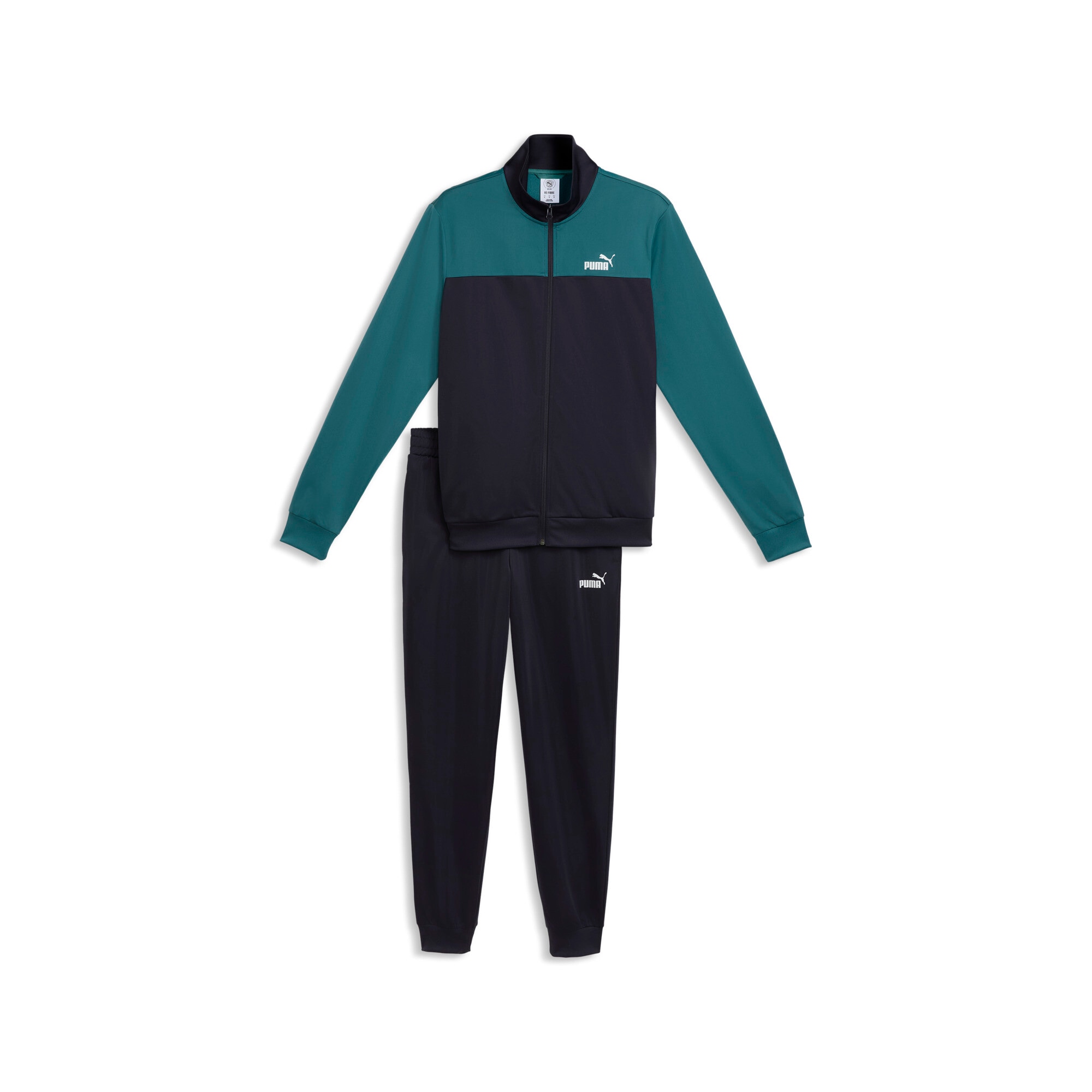 PUMA Trainingsanzug »POLY COLORBLOCK SUIT« 2 tlg. Regular Fit, ohne Kapuze