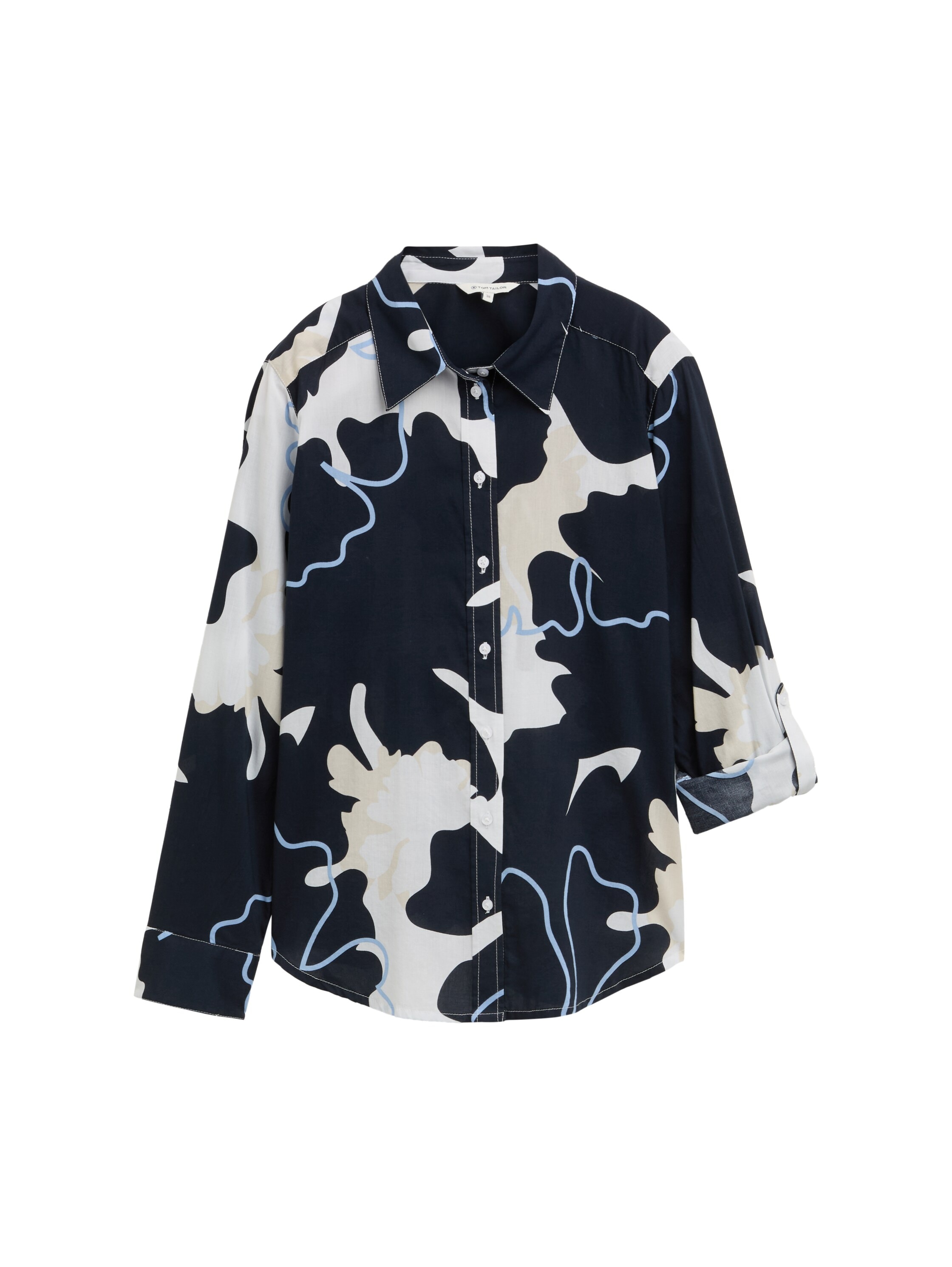 TOM TAILOR Langarmbluse, mit All-Over Print