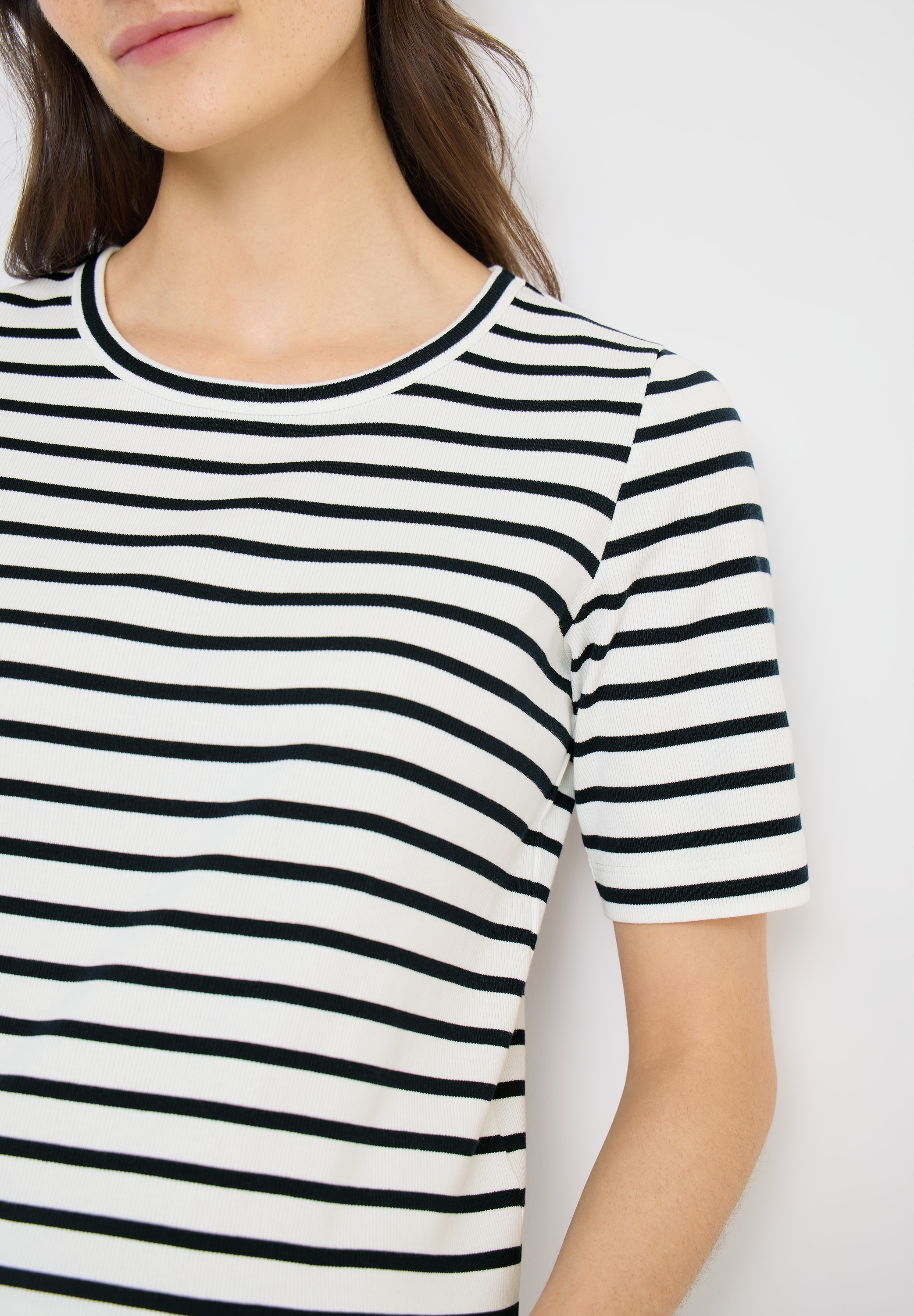 Cecil Rundhalsshirt in Streifen-Optik