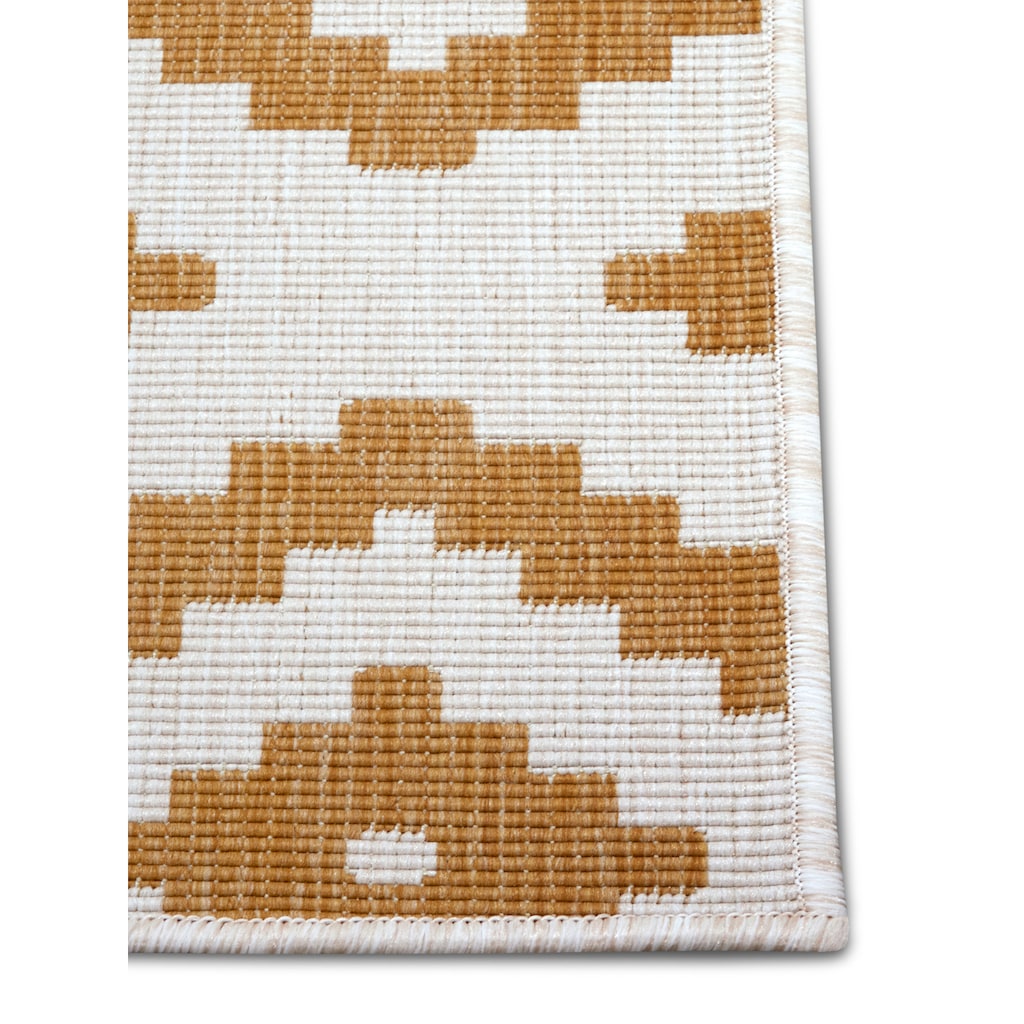 NORTHRUGS Teppich »Malta Wendeteppich«, rechteckig, In-& Outdoor, Wetterfest, Balkon, Rautenmuster, Wohnzimmer,Wasserfest