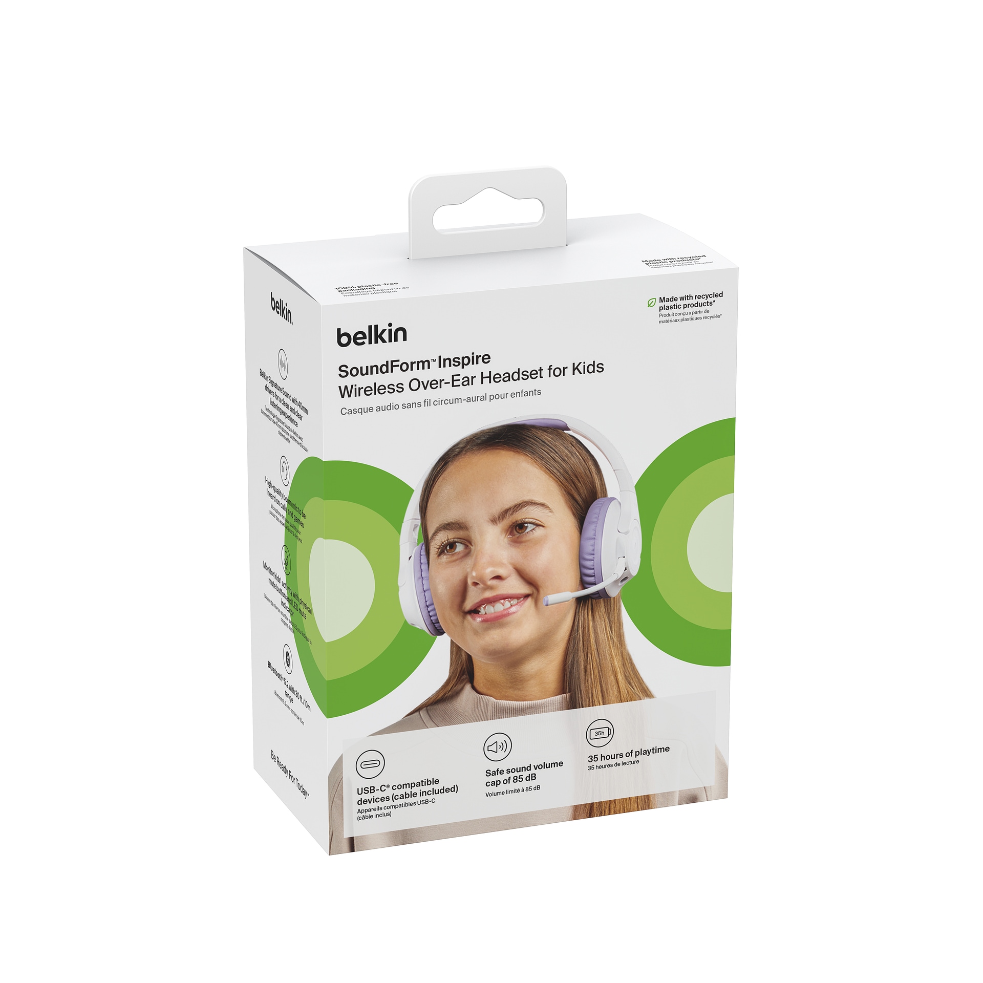 Belkin wireless Kopfhörer »SOUNDFORM INSPIRE Over-Ear BT Kinder-Kopfhörer«,  Stummschaltung ➥ 3 Jahre XXL Garantie | UNIVERSAL