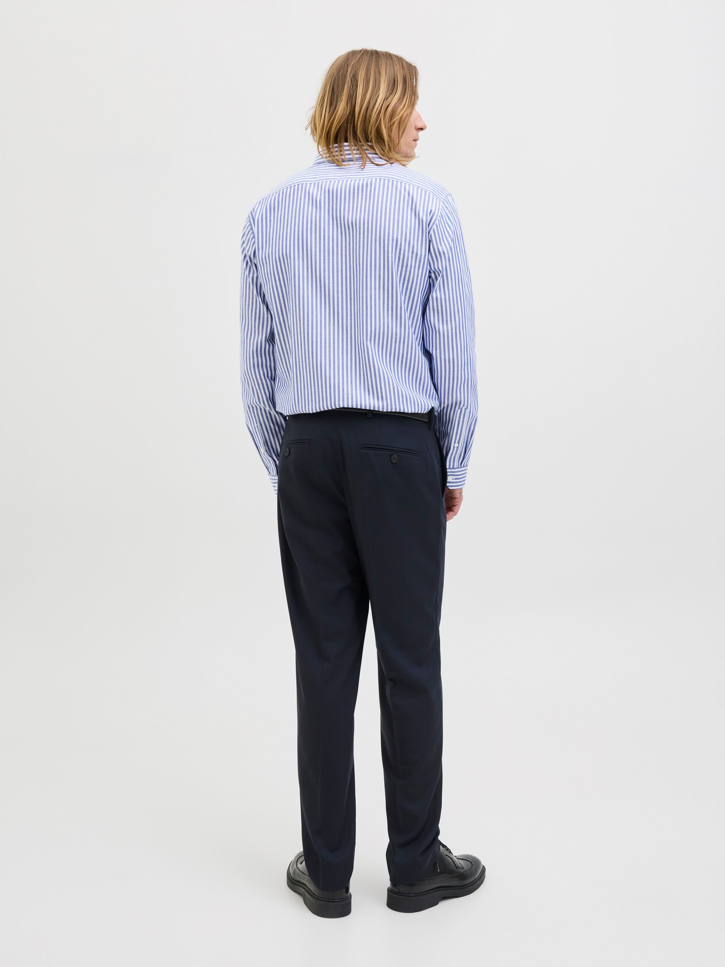 Jack & Jones Langarmhemd »JPRBLAPARKER Slim Fit Hemd, atmungsaktiv, ideal für den Alltag« unifarben, modisch, slim fit, Baumwolle, Hemdkragen