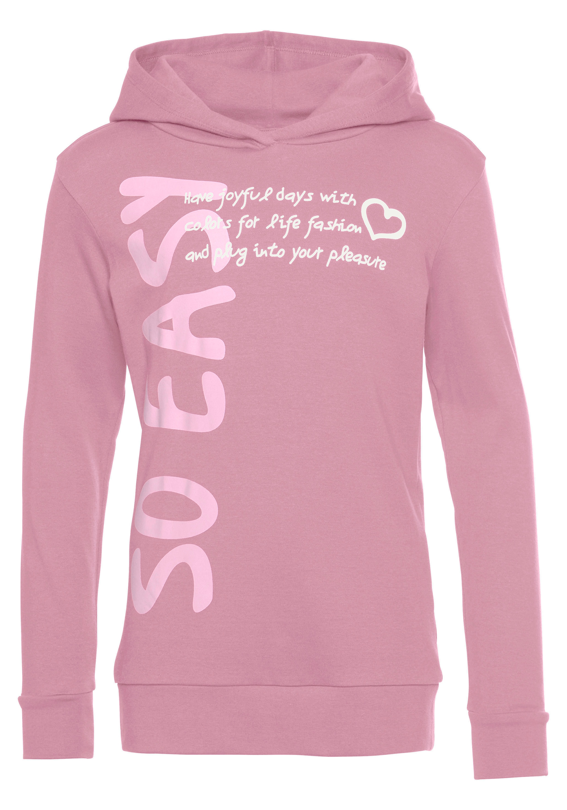 KIDSWORLD Kapuzenshirt »SO EASY - Print« Langarm,  Basic-Passform,  mit modischen Drucken