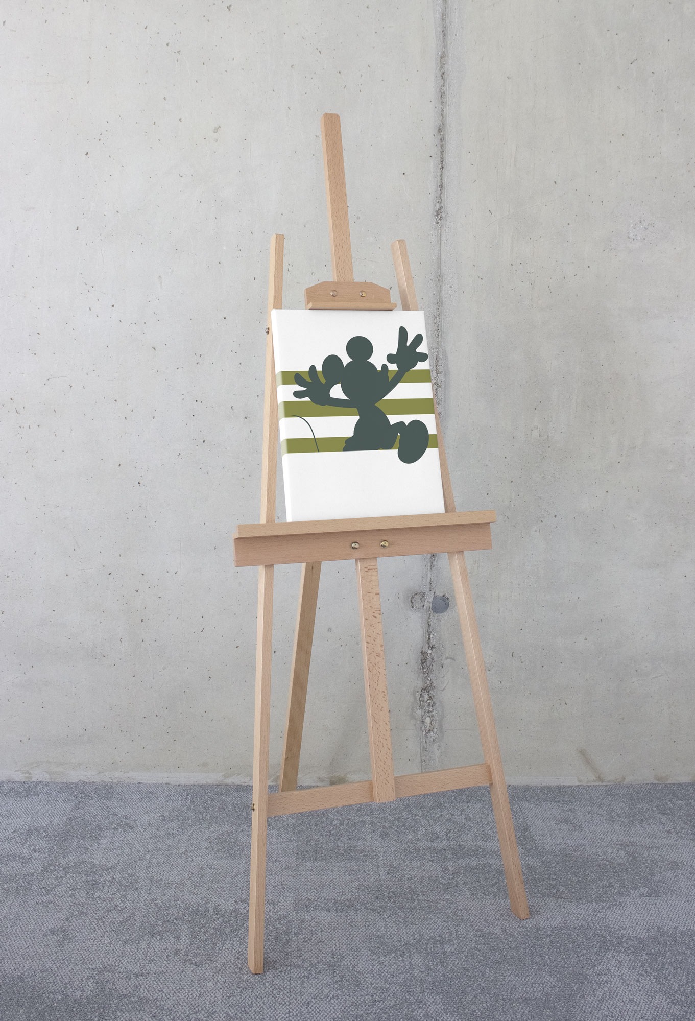 Komar Leinwandbild »Mickey Hey There - Größe 30 x 40 cm«, Natur, (1 St.), Keilrahmenbild mi Echtholzrahmen