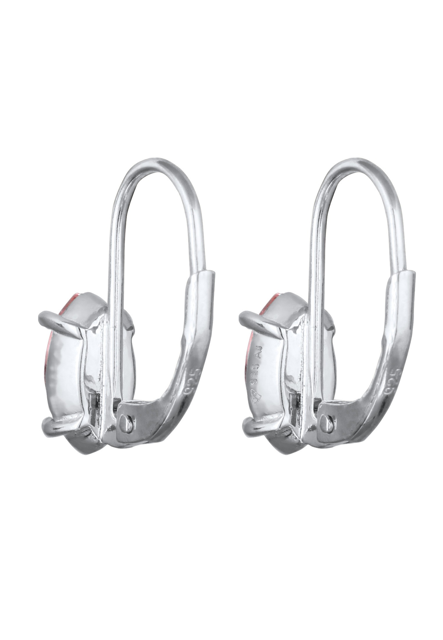 Elli Paar Ohrhänger »Ohrringe Ohrhänger Marquise Glas Kirstalle Rose 925 Sterling Silber«