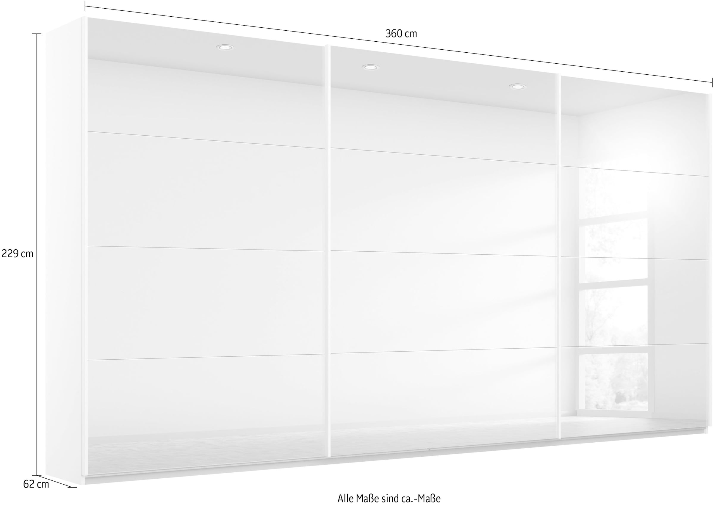 rauch Schwebetürenschrank »Kleiderschrank Schrank Garderobe ORACLE mit Spiegelfront«, inkl. Schubladen-Einsatz und extra Einlegeböden MADE IN GERMANY