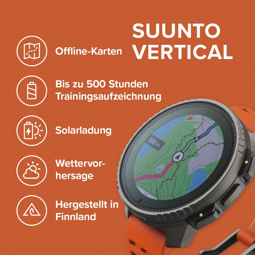 Suunto Smartwatch »Vertical GPS Watch Titanium«, (/ 1,4 Zoll),)