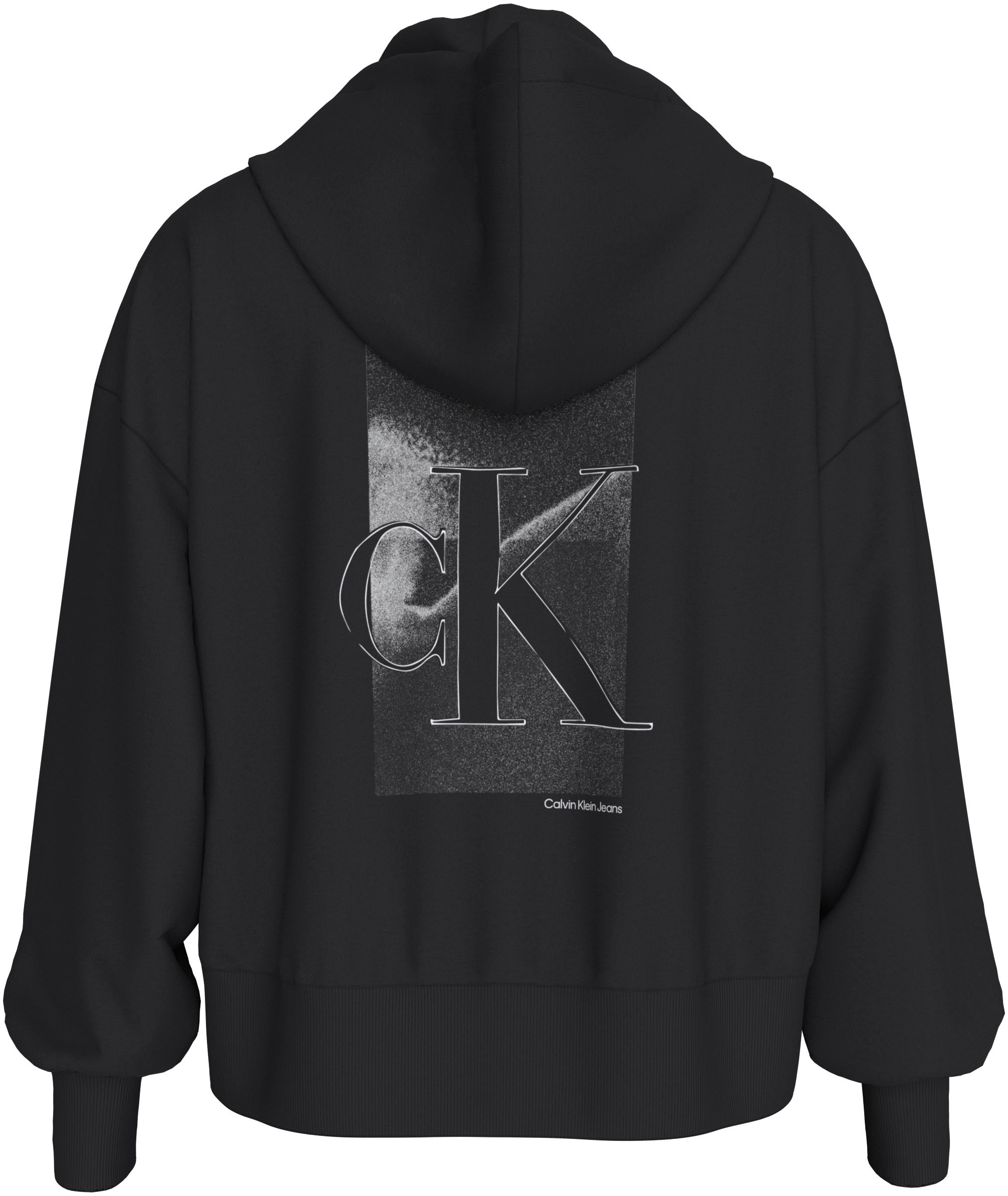 Calvin Klein Jeans Plus Sweatjacke »PLUS DIFFUSED CK ZIP-THROUGH«, in Großen Größen mit Backprint