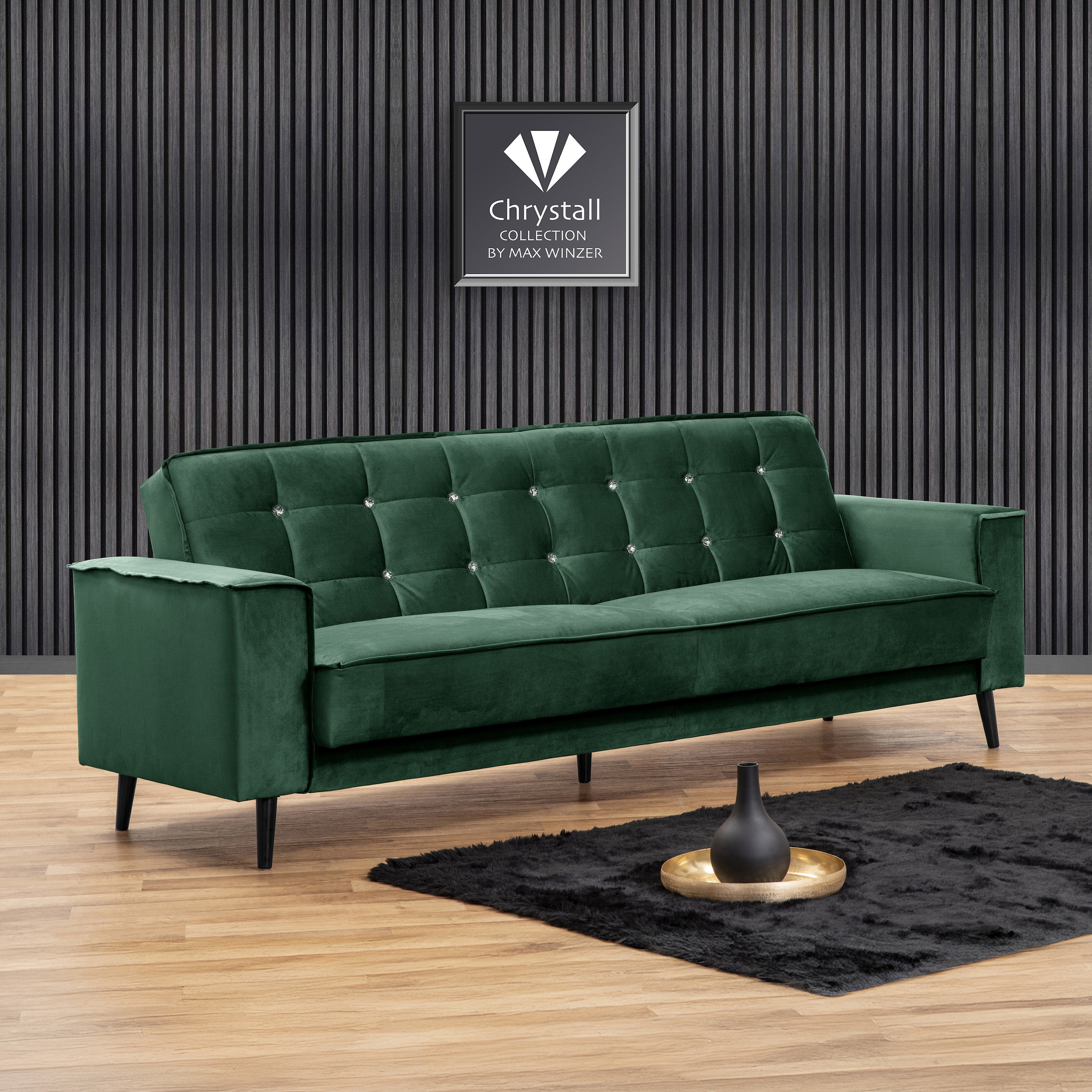 Schlafsofa »Jersey, 3-Sitzer, Sofa in exklusivem Design, mit Strasssteinen«,...