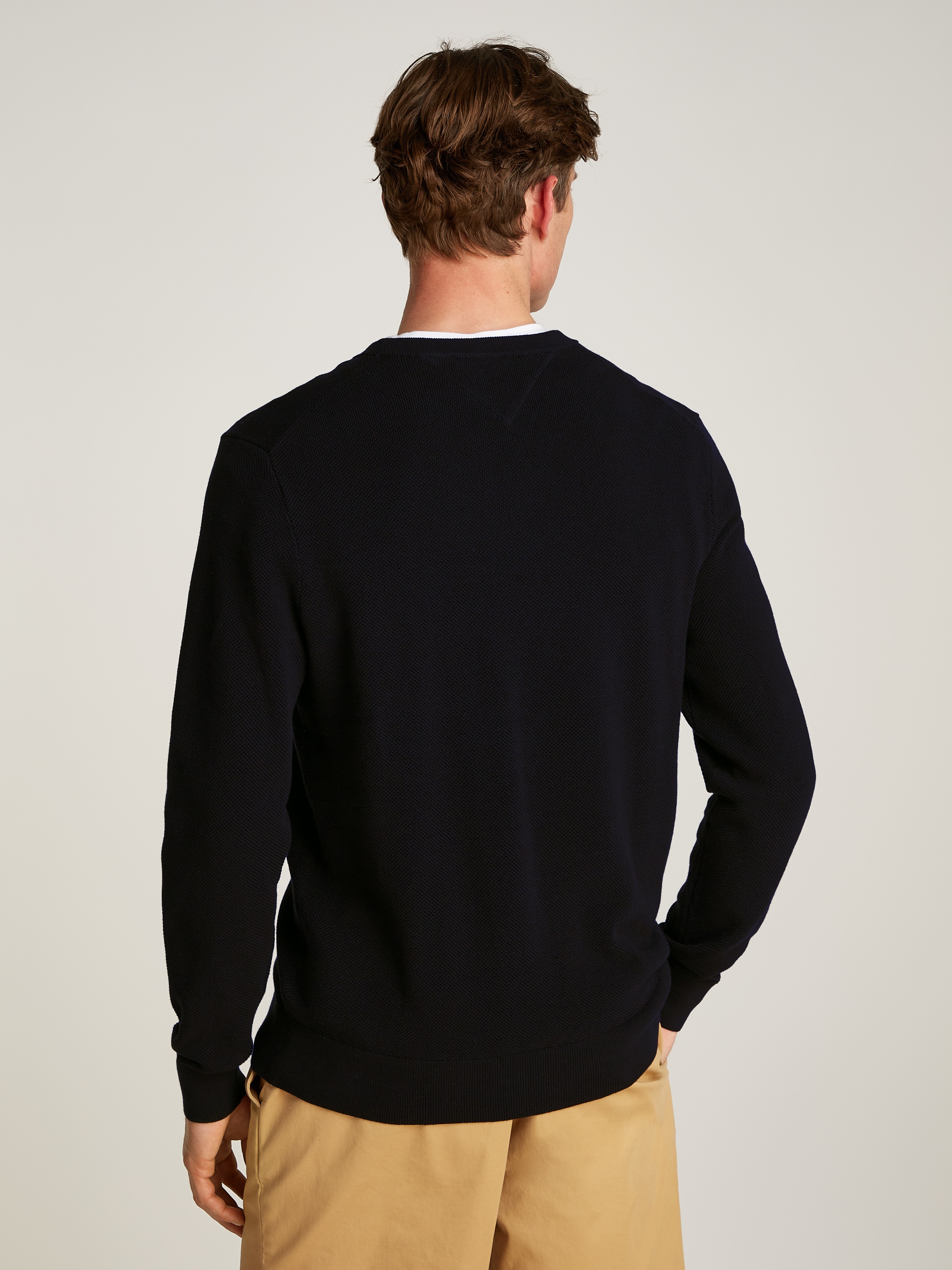 Tommy Hilfiger Rundhalspullover »ESSENTIAL STRUCTURE CREW NECK«, mit feiner Struktur