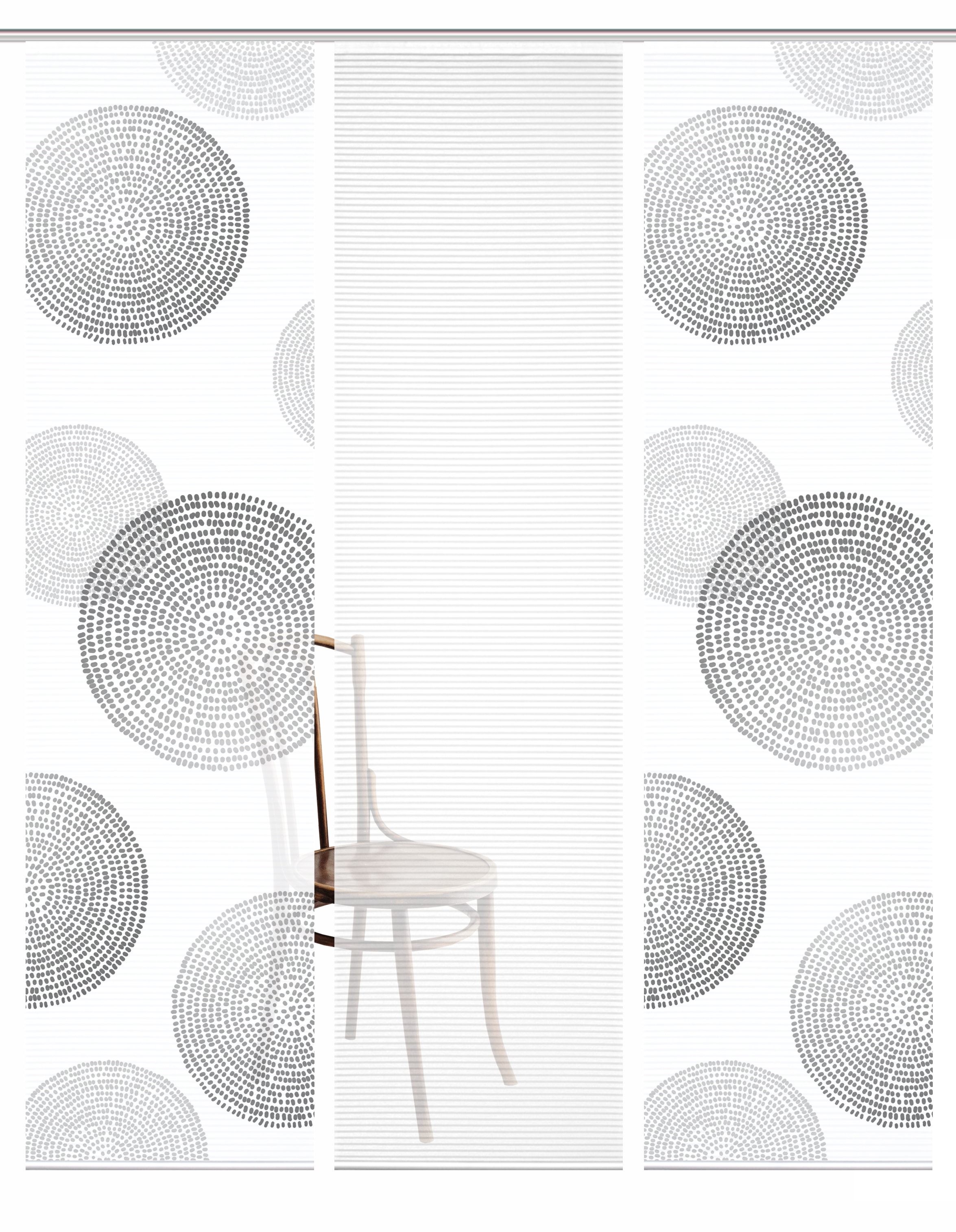 HOME in green Schiebegardine »GINNY« Paneelwagen 3 Stk. tlg. SET DIGITALDRUCK,BAMBUSOPTIK RECYCELT