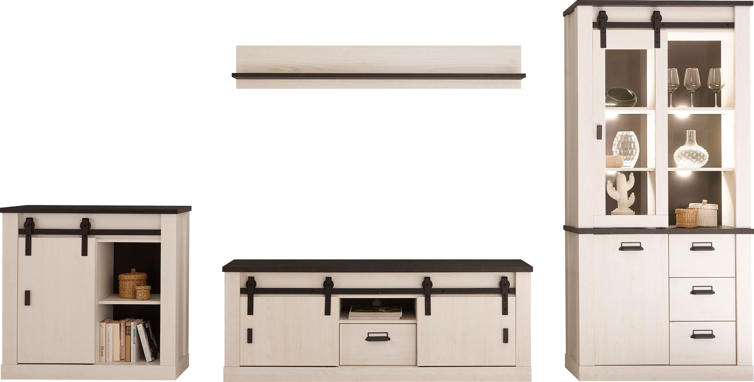 Home affaire Wohnwand »SHERWOOD« 4 Stk. tlg.
