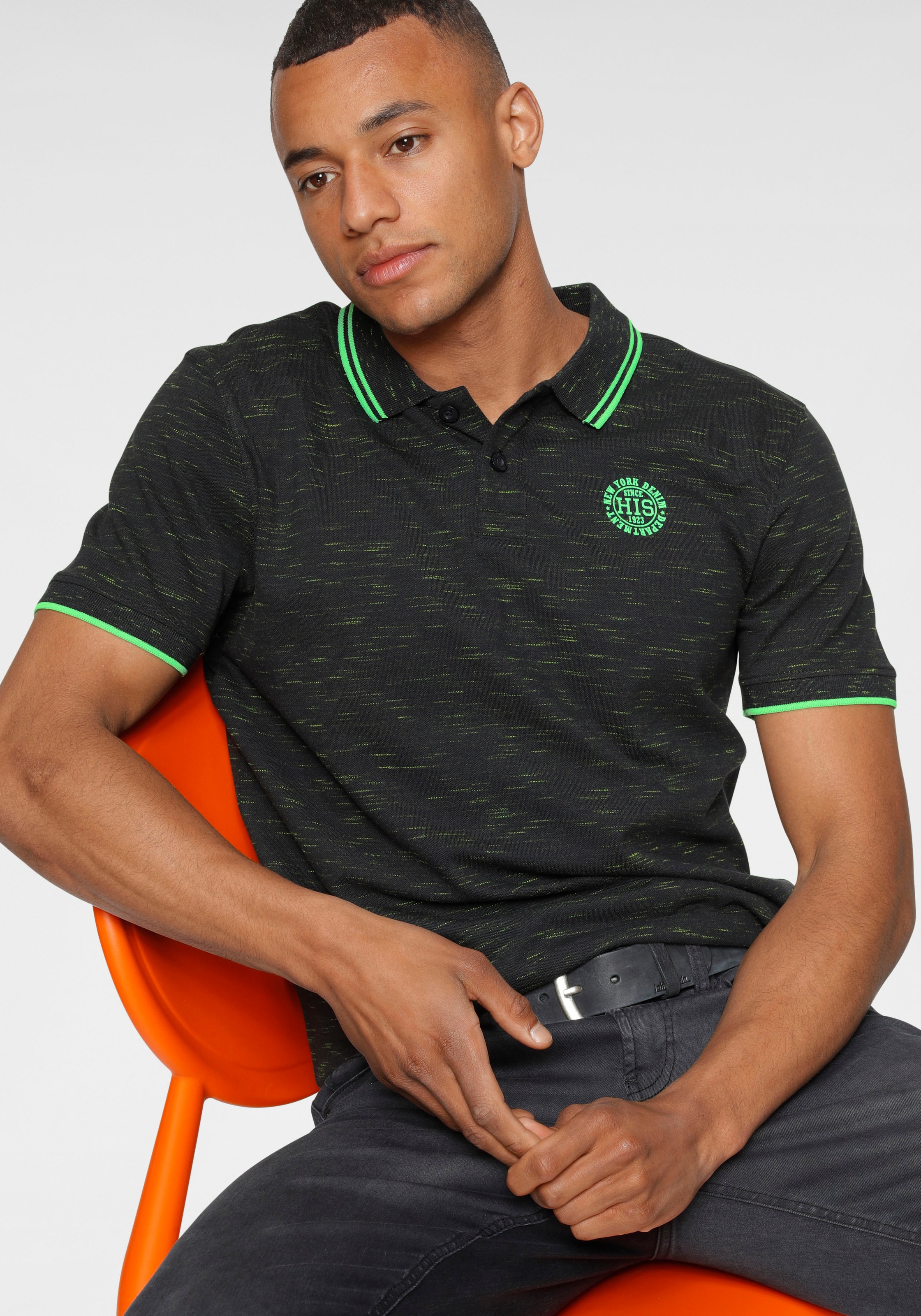 H.I.S Poloshirt, in markanter Melange Optik kaufen