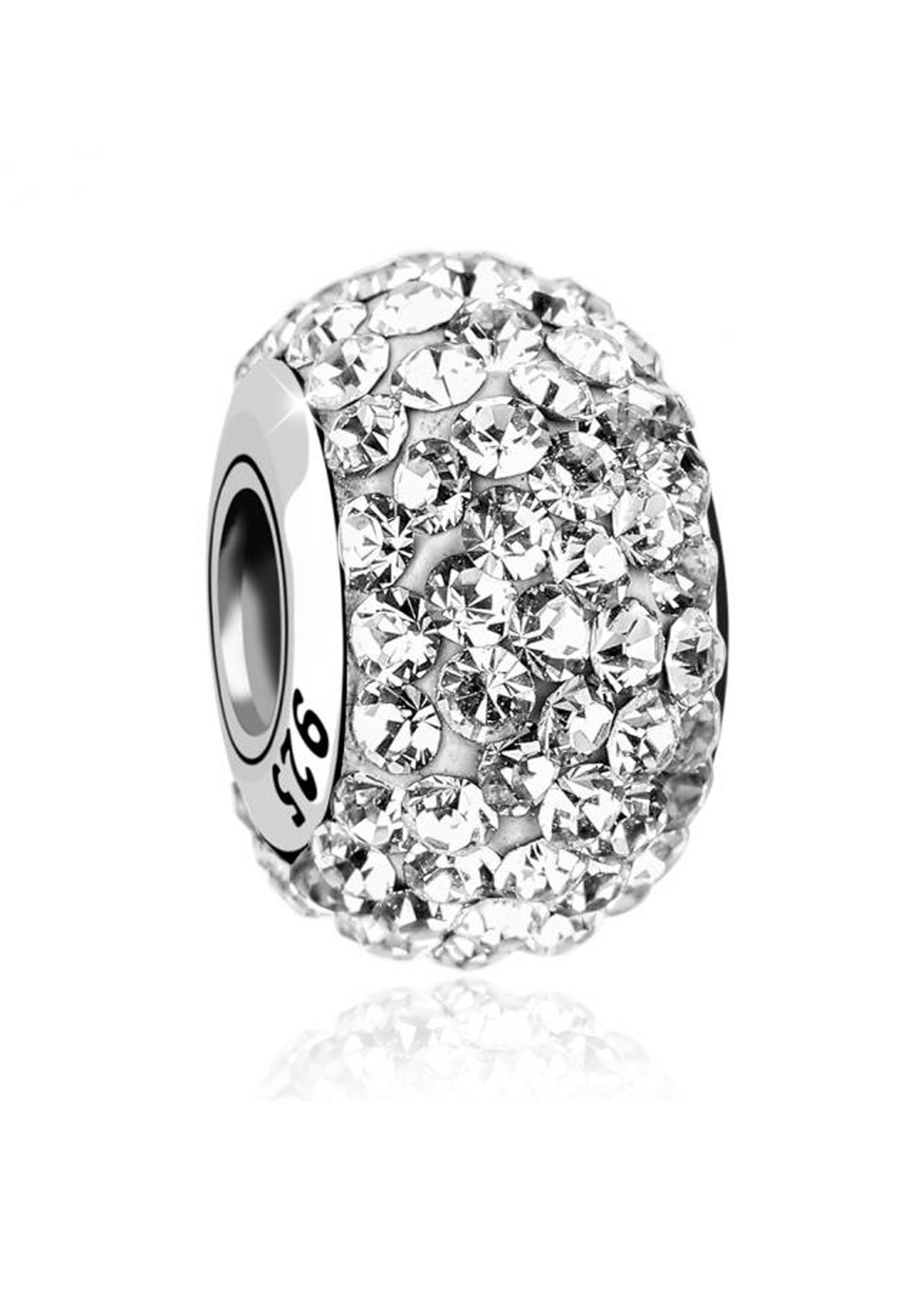 Nenalina Charm Kugel »Charm Kugel Bead Violett Kristalle 925 Silber«