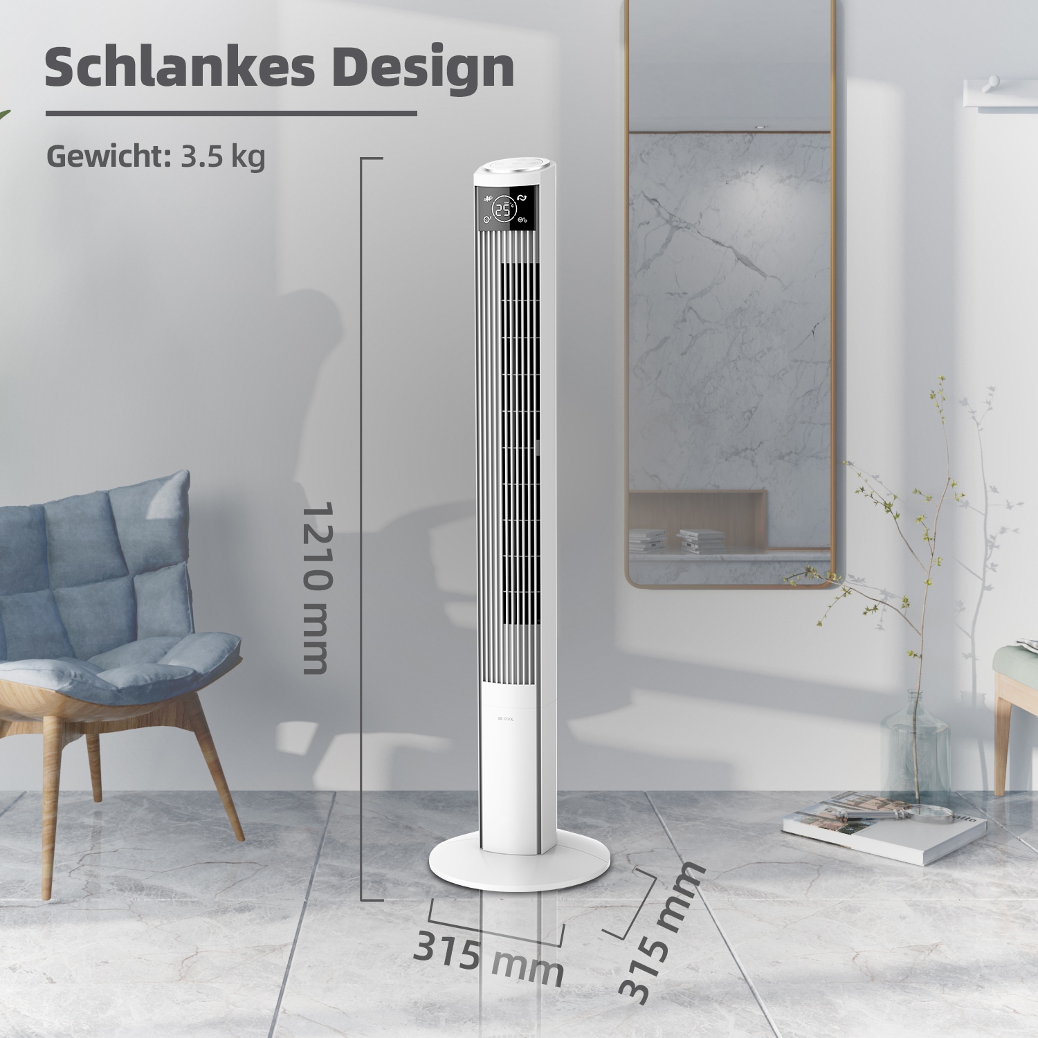 be cool Turmventilator »TURMVENTILATOR 121cm«