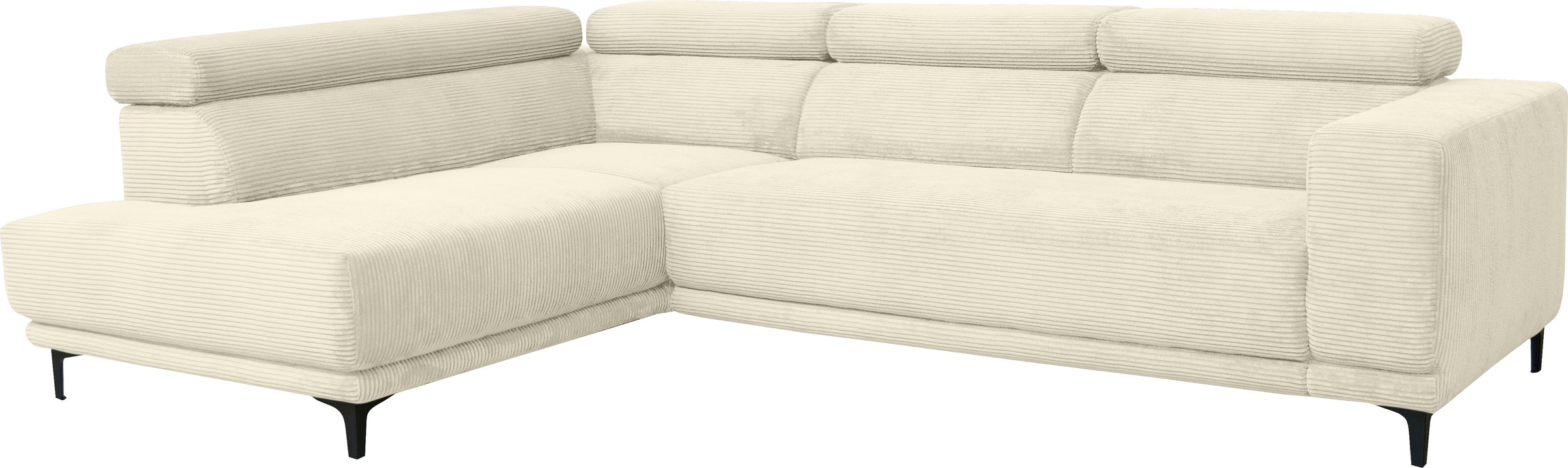 alina Ecksofa »Hikari«, wahlweise mit Sitzvorzug, in modernem Cordstoff, Breite 276 cm