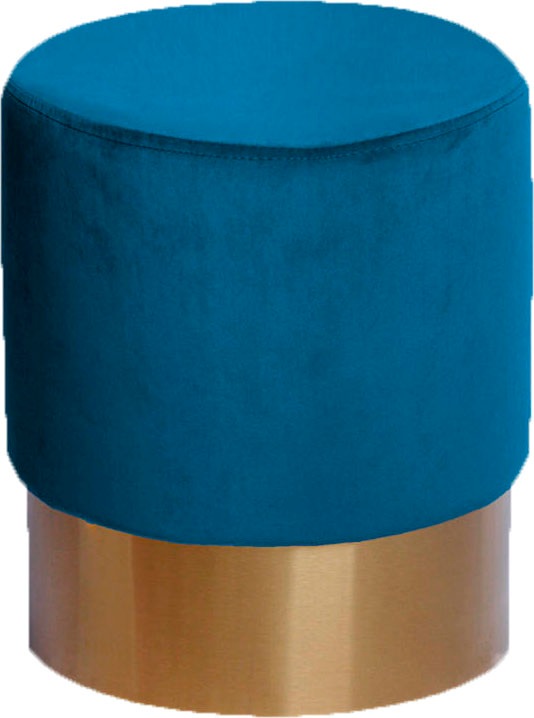 Kayoom Hocker »Nano 110, Hocker in stilvollem Design, runde Form, mit Fuß aus Metall«, (1 St.), Golz Akzente, mit pflegeleichtem Stoffbezug, runde Form