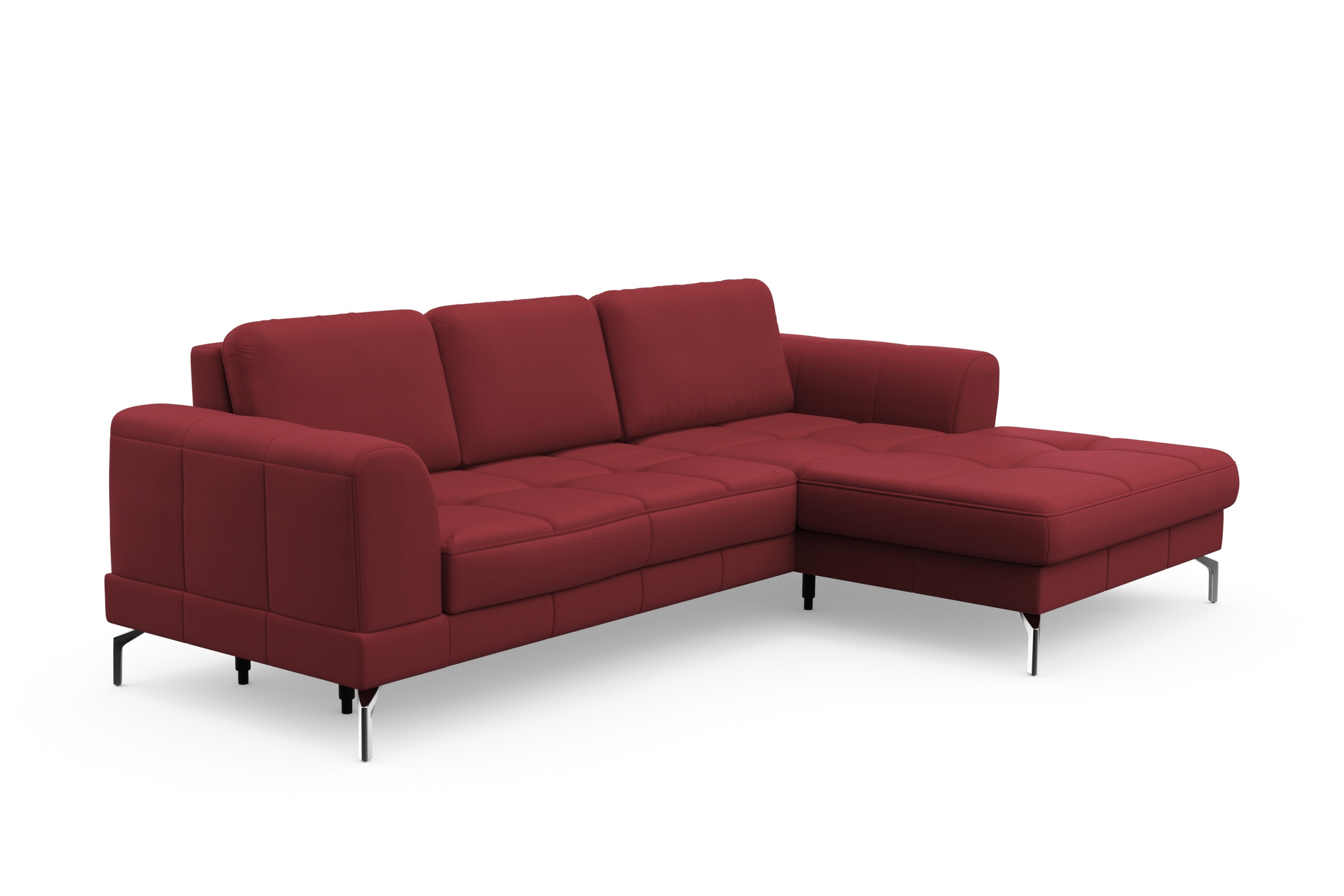 sit&more Ecksofa »Bendigo L-Form« inklusive Sitztiefenverstellung, Bodenfreiheit 15 cm, 2 Fußfarben