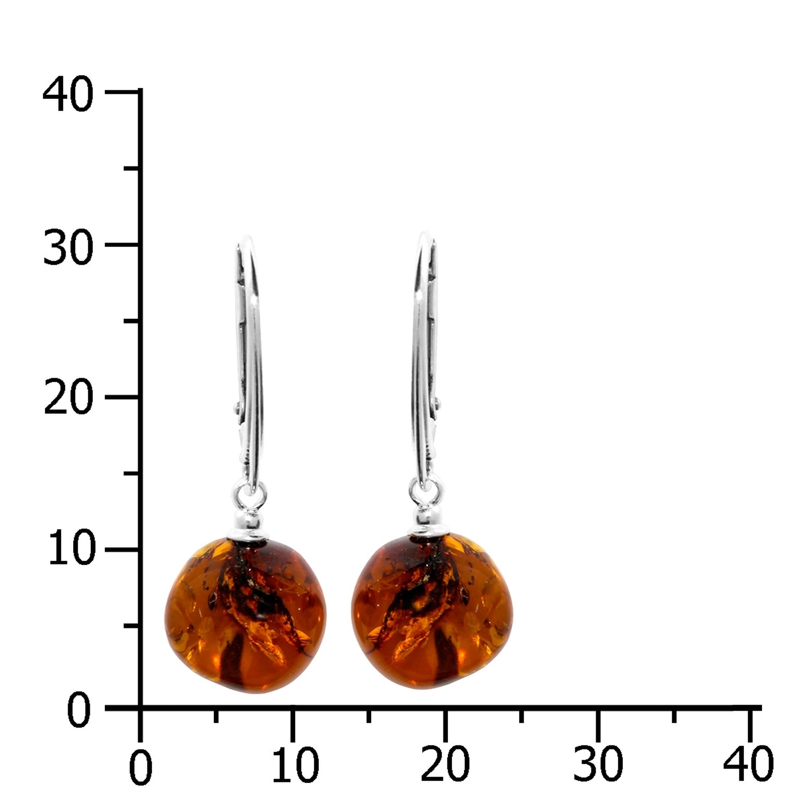 OSTSEE-SCHMUCK Paar Ohrhänger »- Klassisch 10 mm - Silber 925/000 - Bernstein«