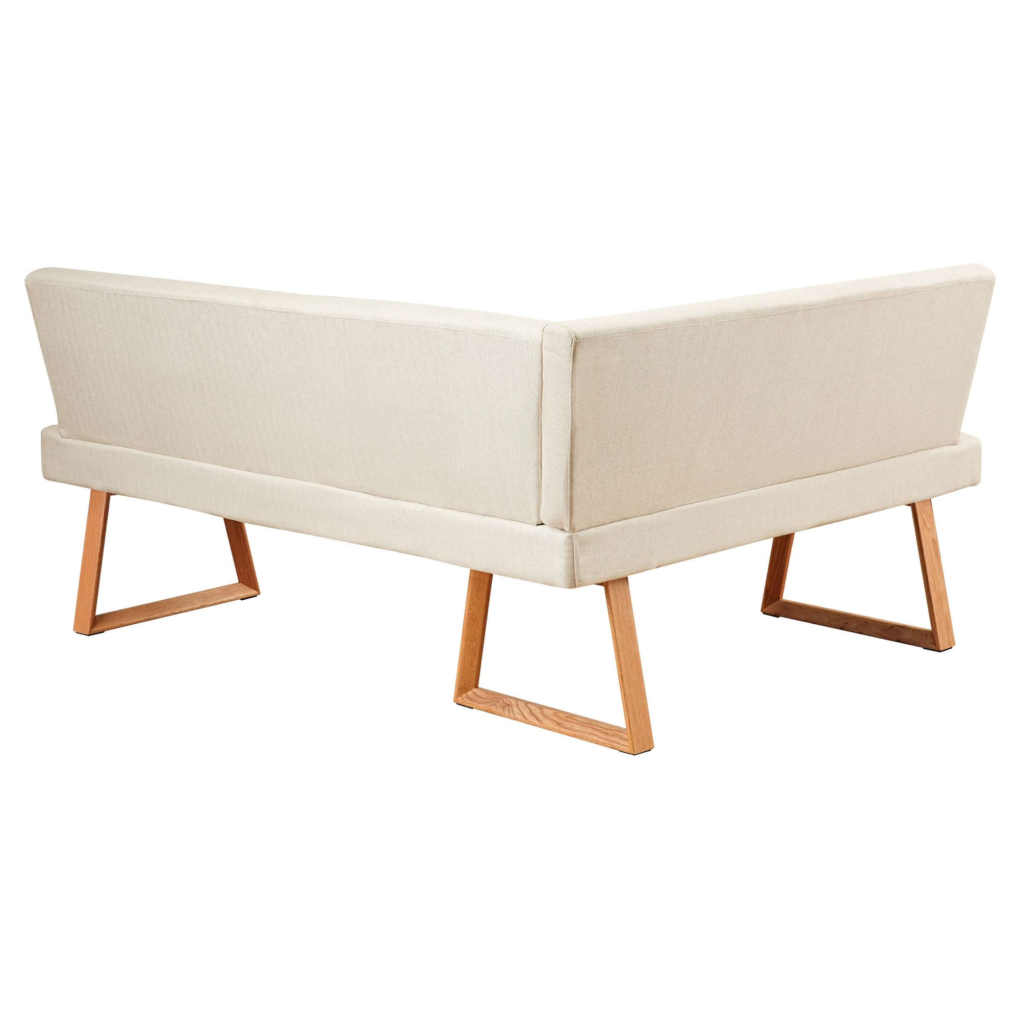 OTTO home Eckbank »Emilia« Beine aus massiver Eiche, pflegeleichtem Webstoff Bezug, Breite 190 cm