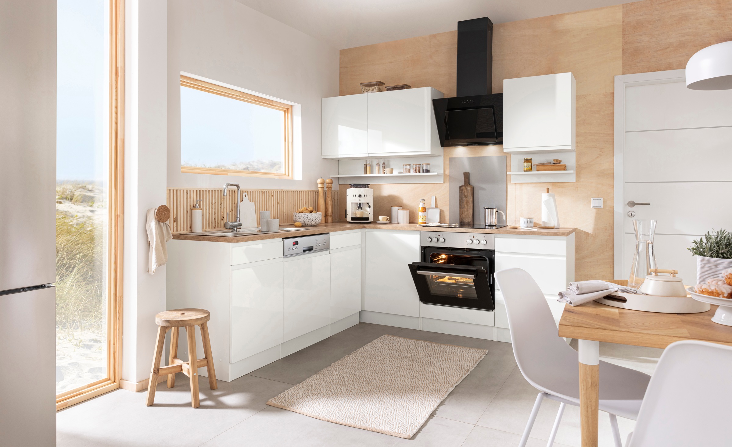 KOCHSTATION Winkelküche »KS-Virginia« Stellbreite 220/220 cm, wahlweise mit E-Geräten