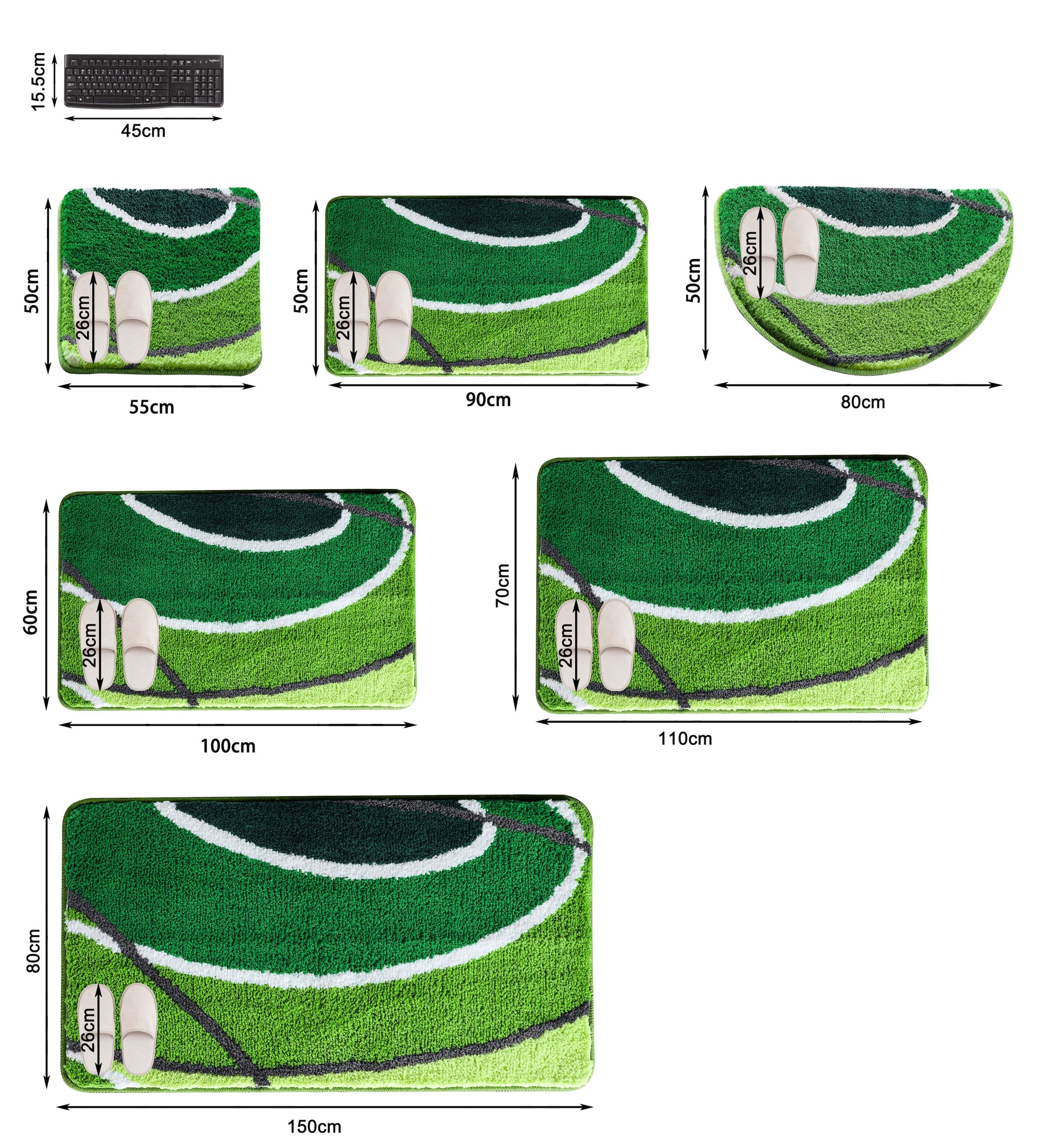 my home Badematte »Juna mit Muster, Badvorleger, Badezimmer Teppich, Duschvorleger« Höhe 20 mm rutschhemmend beschichtet strapazierfähig besonders weich, Design, Badematten, Badteppich