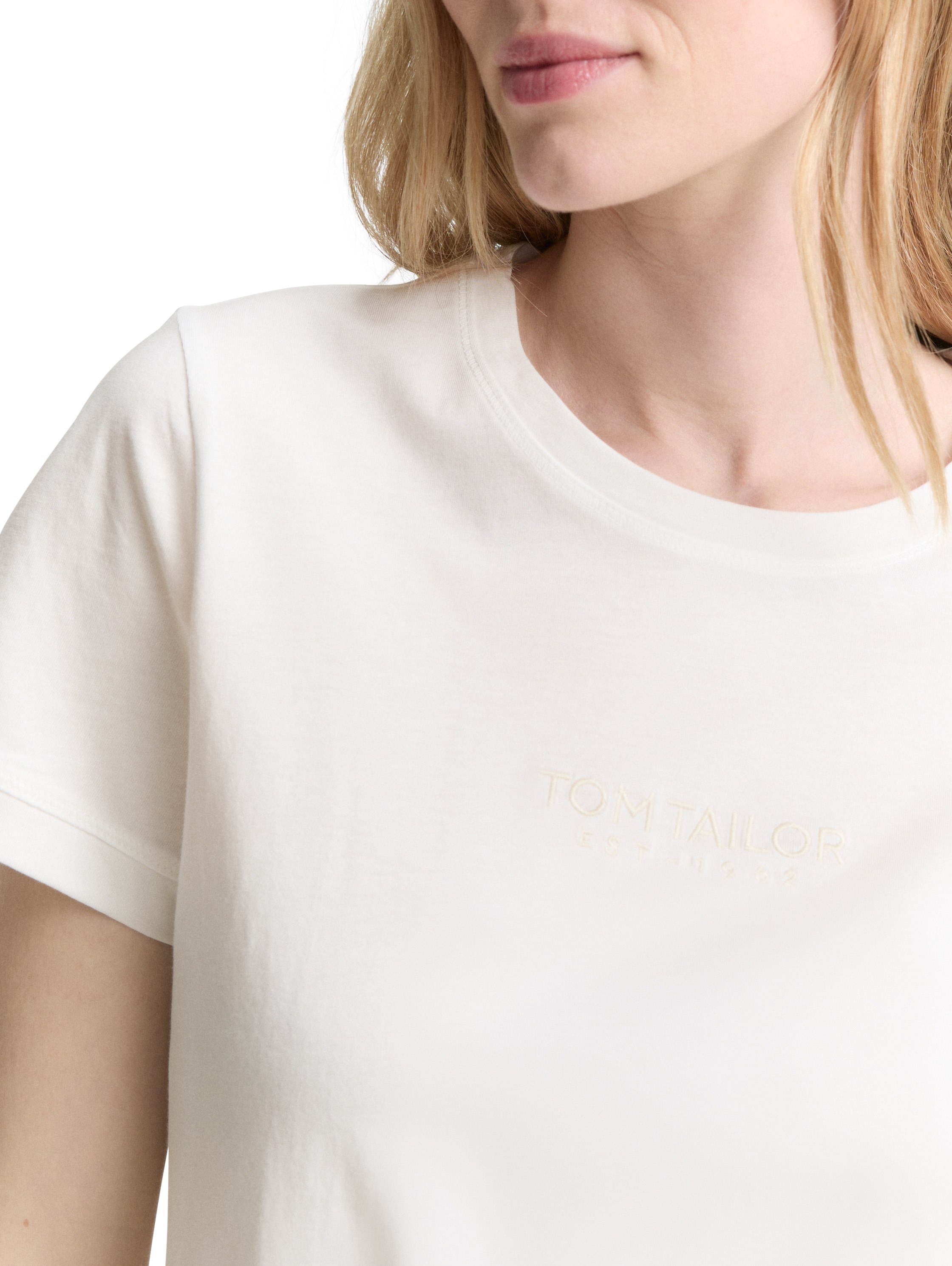 TOM TAILOR T-Shirt, (Packung, 2 tlg.), mit Logo Schriftzug