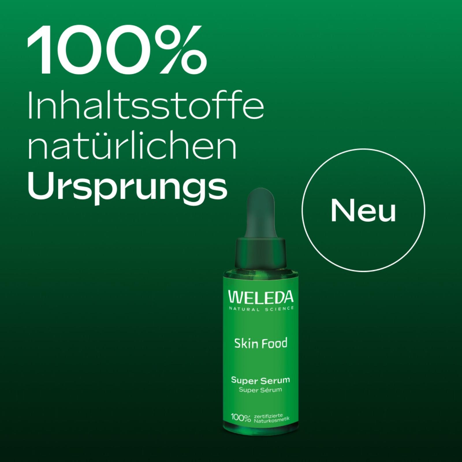 WELEDA Gesichtsserum »Skin Food Super Serum« stärkt die Haut, verleiht ihr natürlichen Glow und neue Strahlkraft