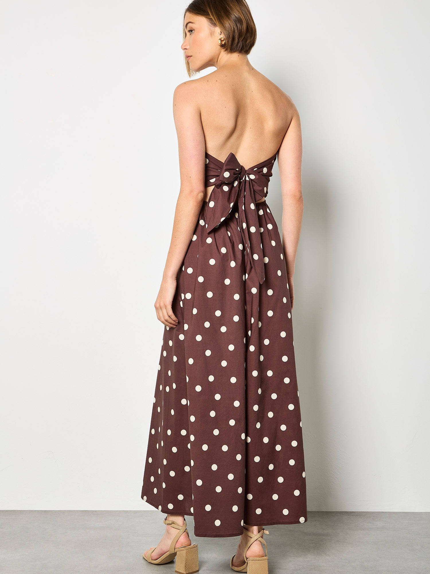 Apricot Jumpsuit »Jumpsuit mit weitem Bein« mit Schleife am Rücken