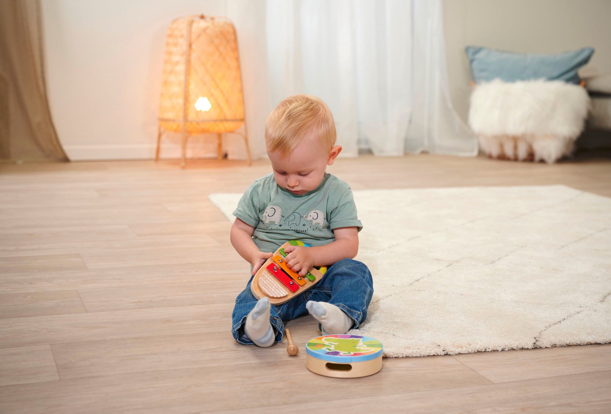 Eichhorn Spielzeug-Musikinstrument »Musik Set Trommel und Xylo«
