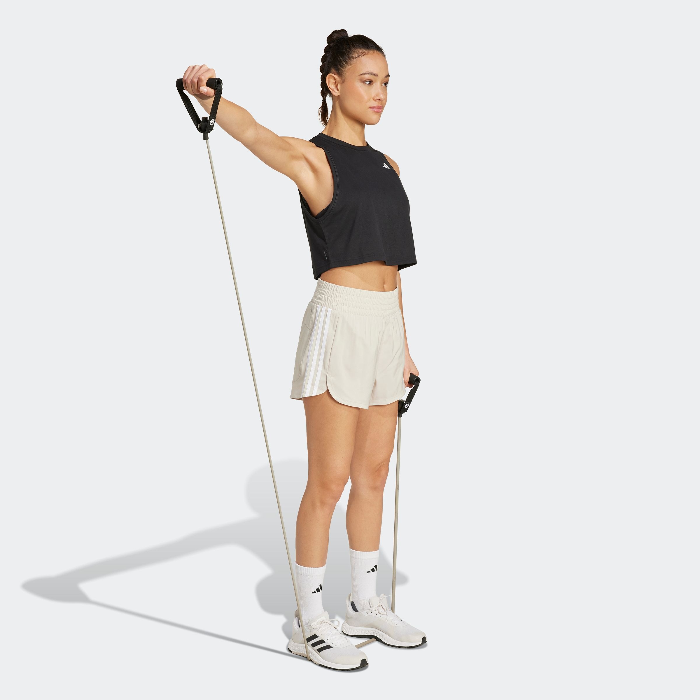 adidas Performance Shorts »PACER WVN HIGH«, (1 tlg.), Woven Trainingsshorts mit hohem Bund