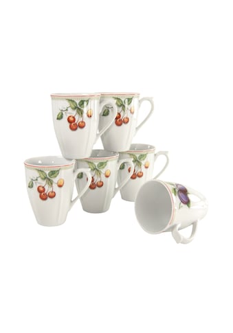 CreaTable Becher »Kaffeebecher Flora Orchard«, (Set, 6 tlg.), Tassen Set, 6-teilig kaufen